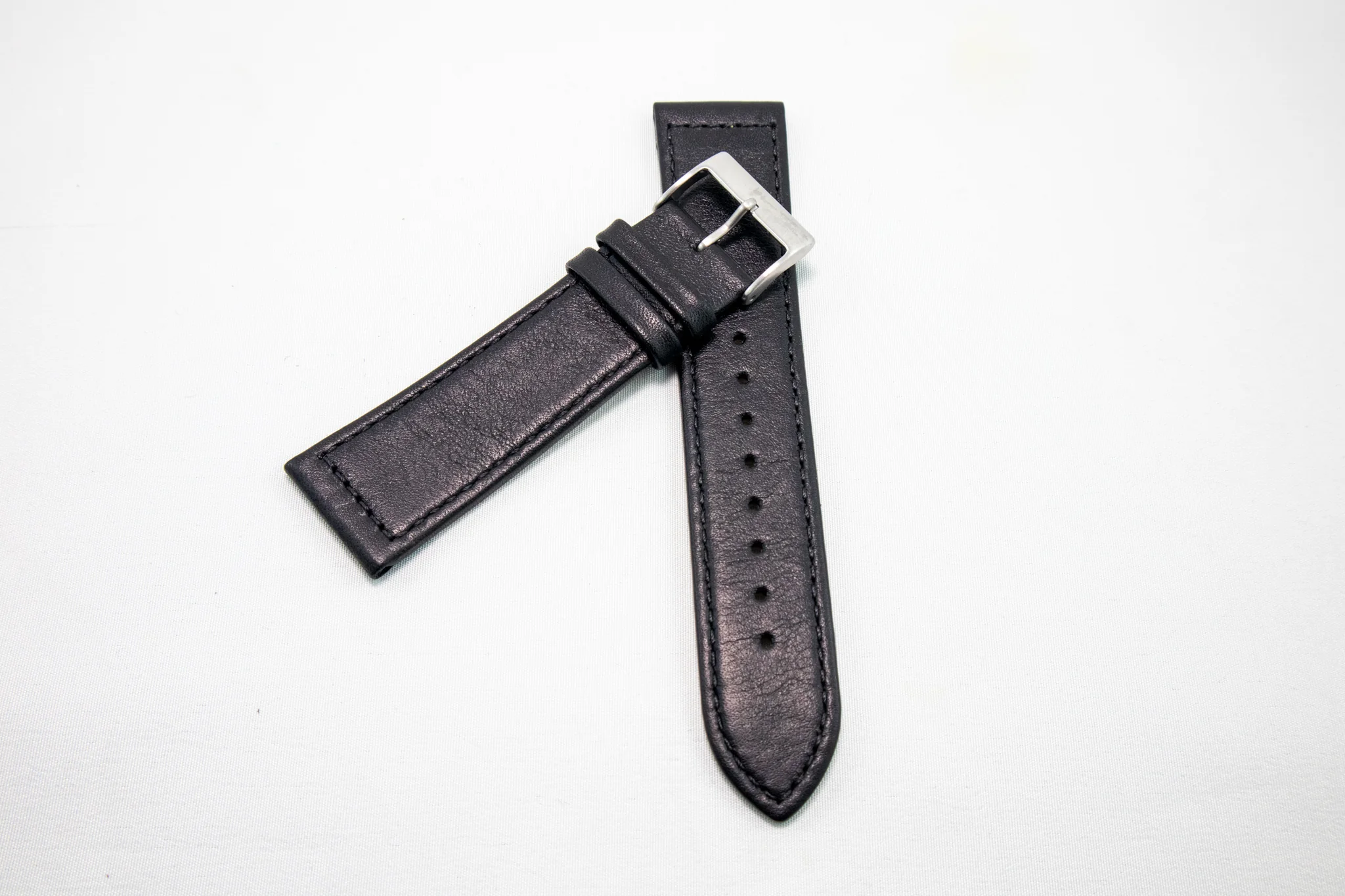 Alpine Watchstrap - Flat Stitched Leather - Image 2