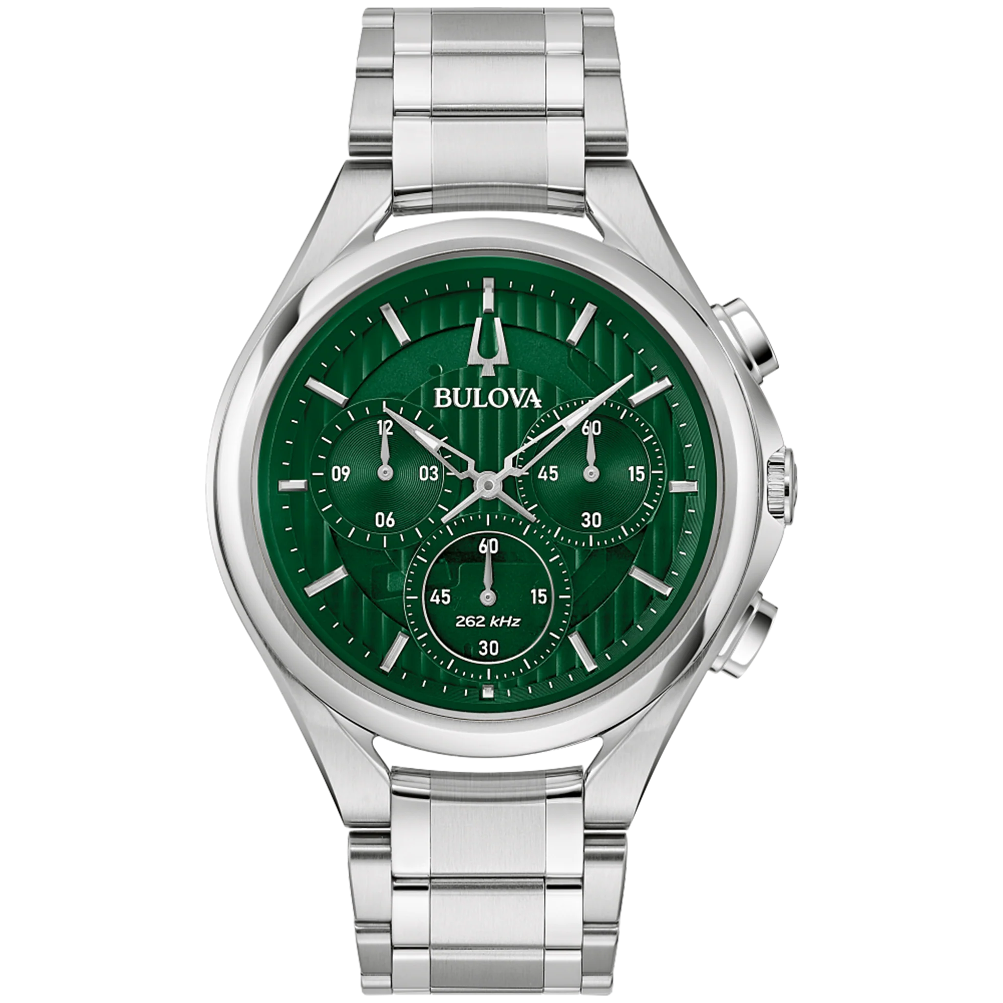 Bulova - Men's Curv Chronograph Watch - Green Dial