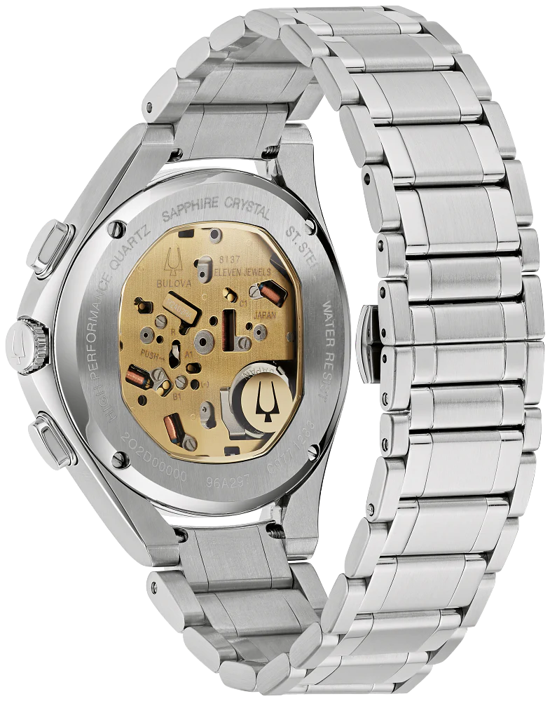 Bulova - Men's Curv Chronograph Watch - Green Dial - Image 2