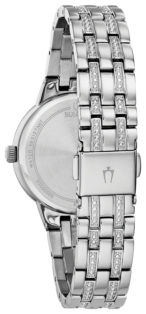 Bulova - Ladies Crystal Watch - Blue Dial - Image 3