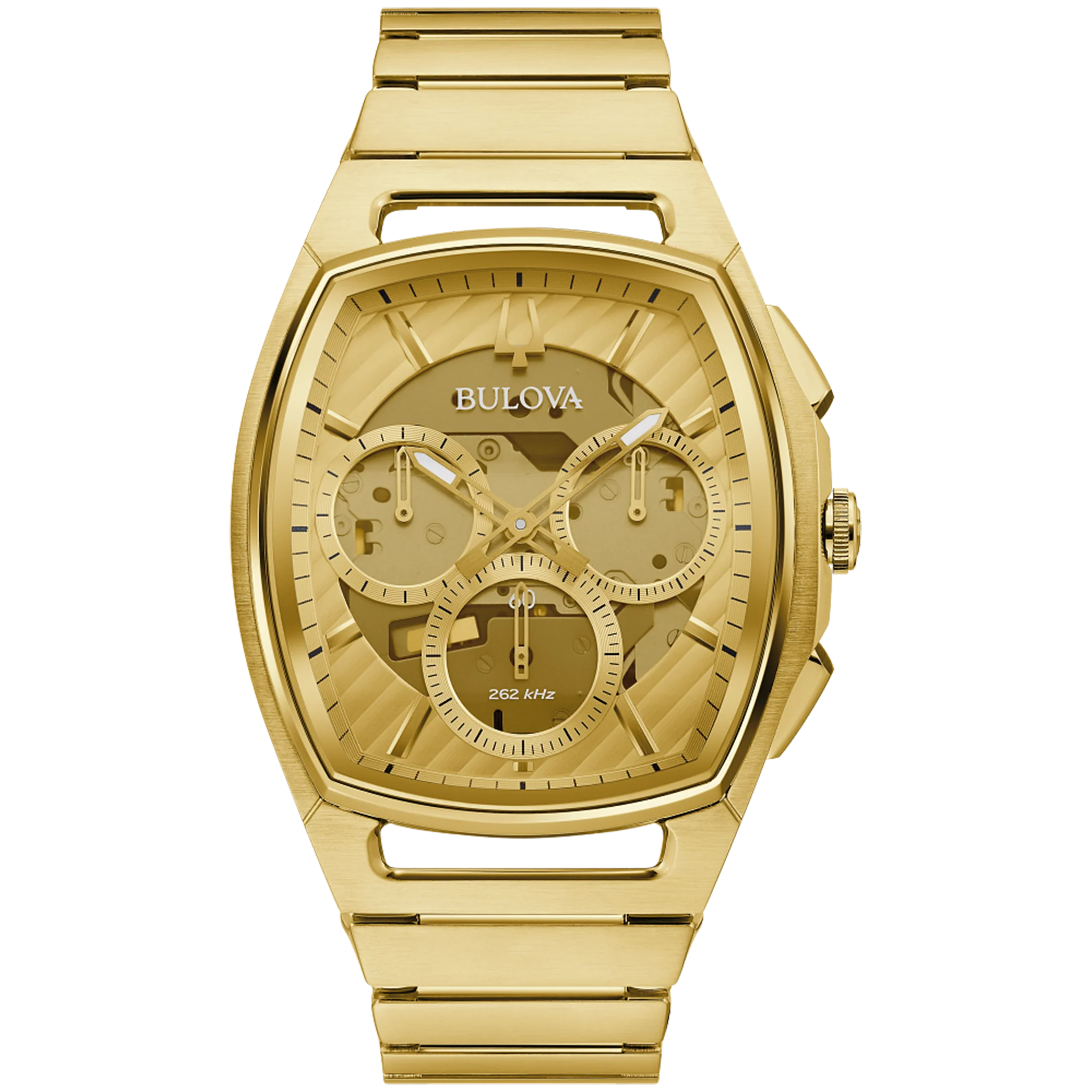 Bulova - Men's Curv Chronograph Watch - Gold Tone