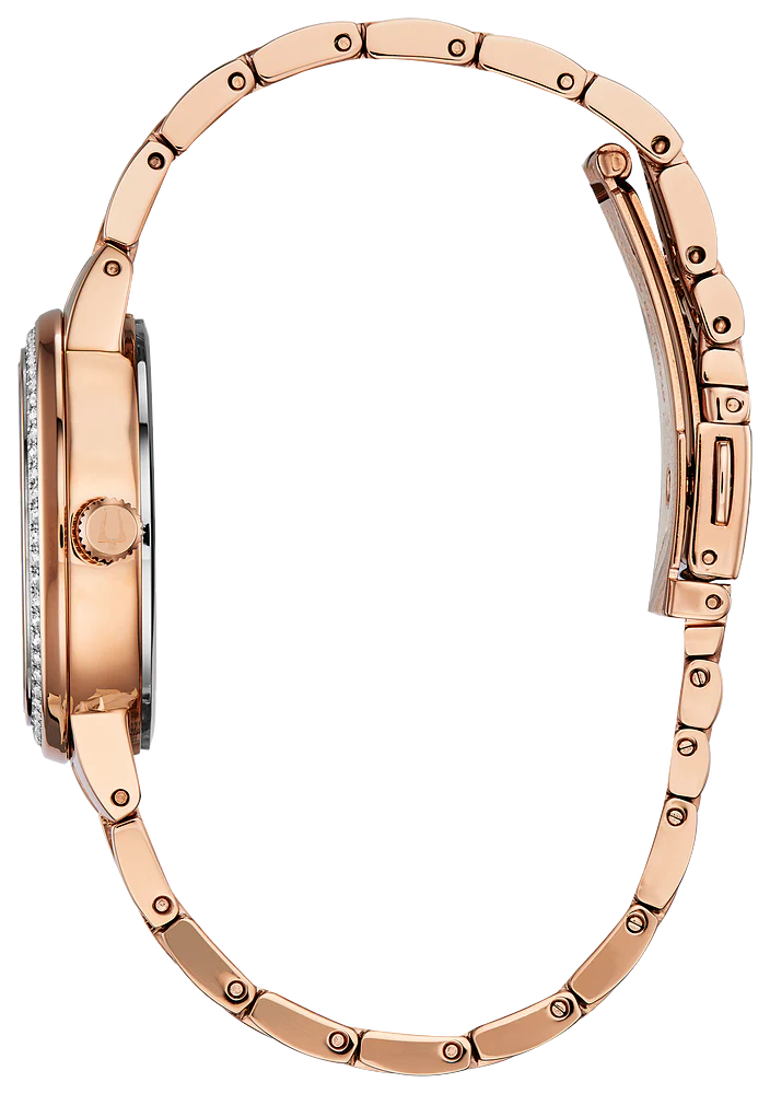Bulova - Ladies Crystal Watch - Rose Gold Tone - Image 2
