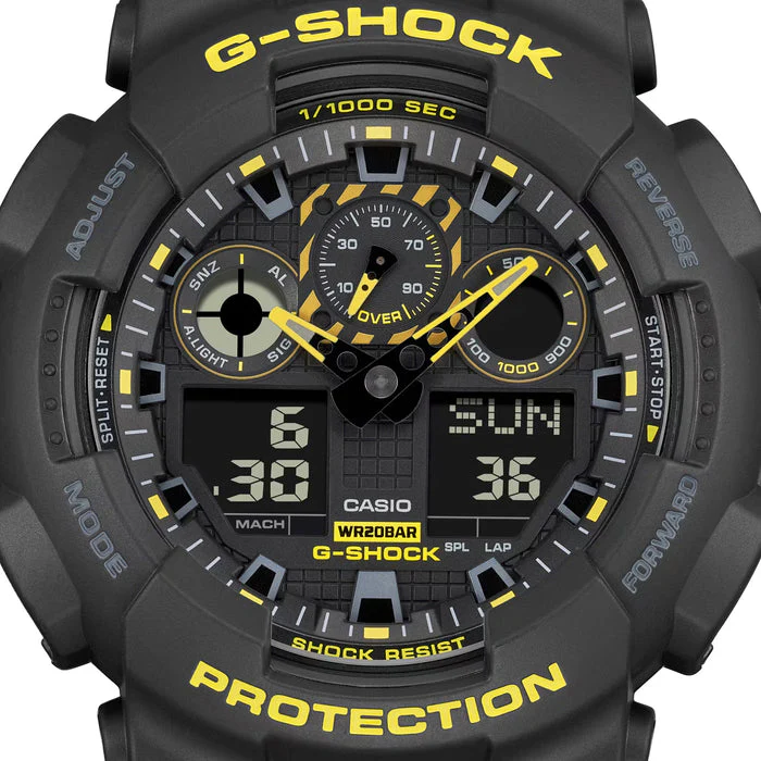 Casio G-Shock - GA100 Series - Black & yellow - Image 4