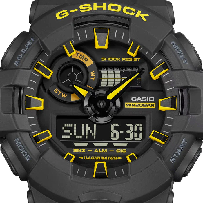 Casio G-Shock - GA700 Series - Black & Yellow - Image 4