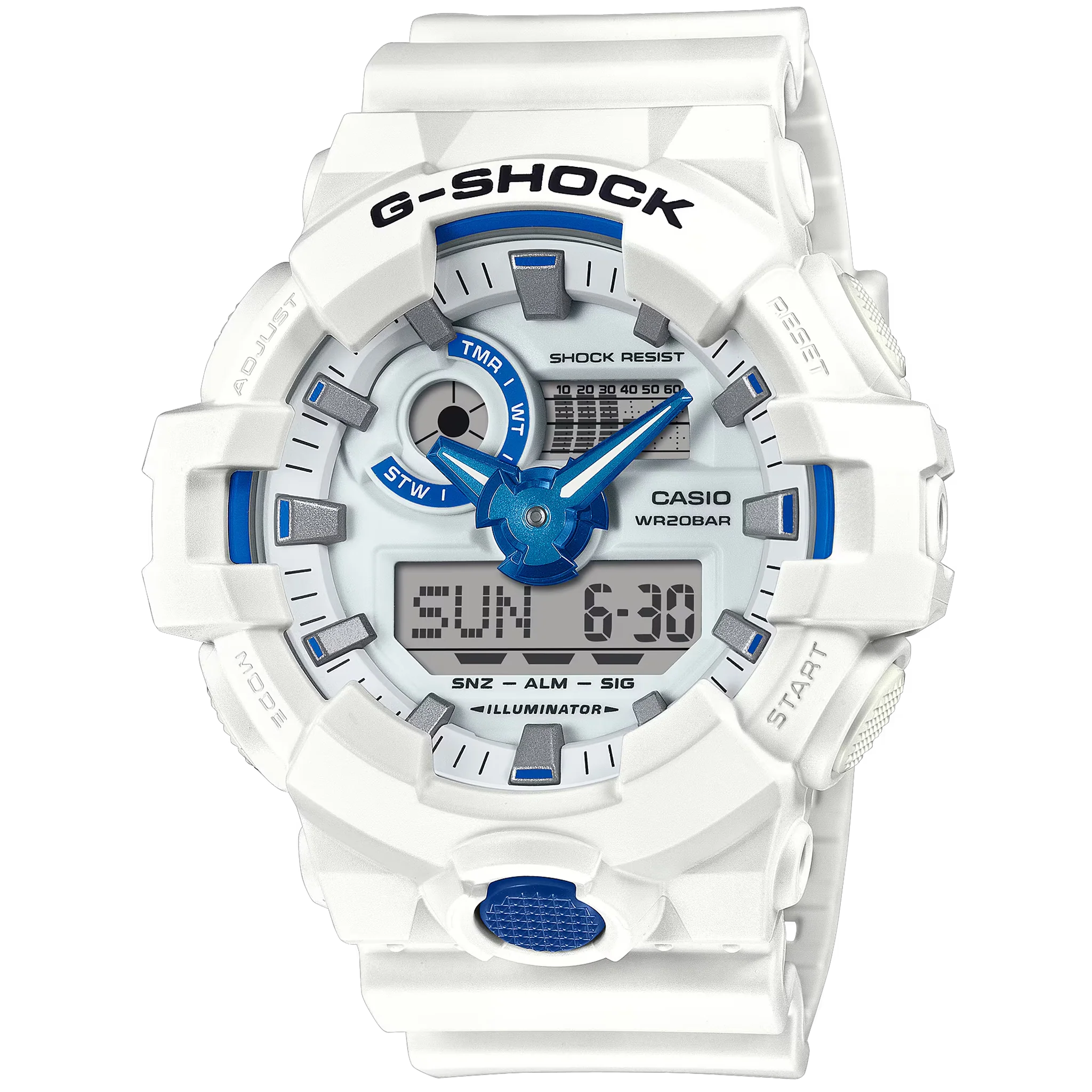 Casio G-Shock - GA700 Series - White with Blue Accents