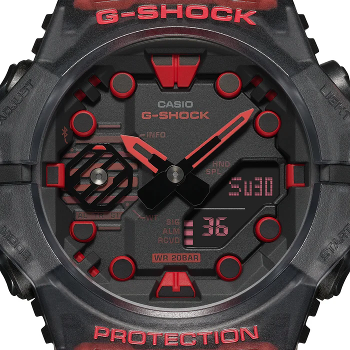 Casio G-Shock - GAB001 - Translucent Black & Red - Image 2