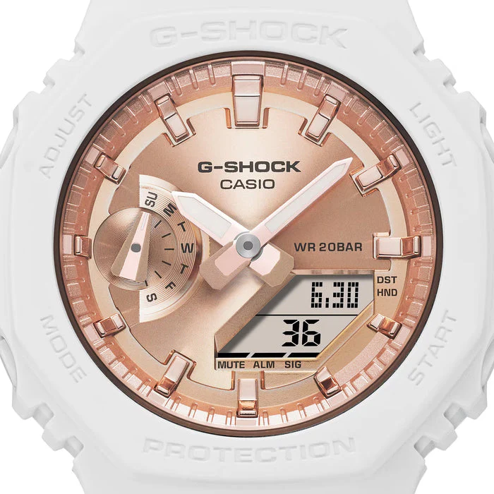 Casio G-Shock -  GMAS2100 Series - White & Pink Gold - Image 2