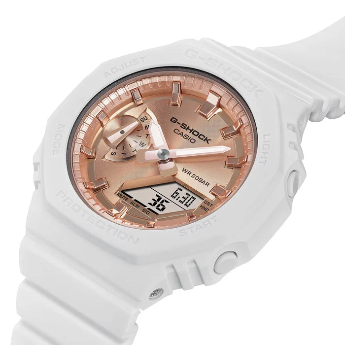 Casio G-Shock -  GMAS2100 Series - White & Pink Gold - Image 4