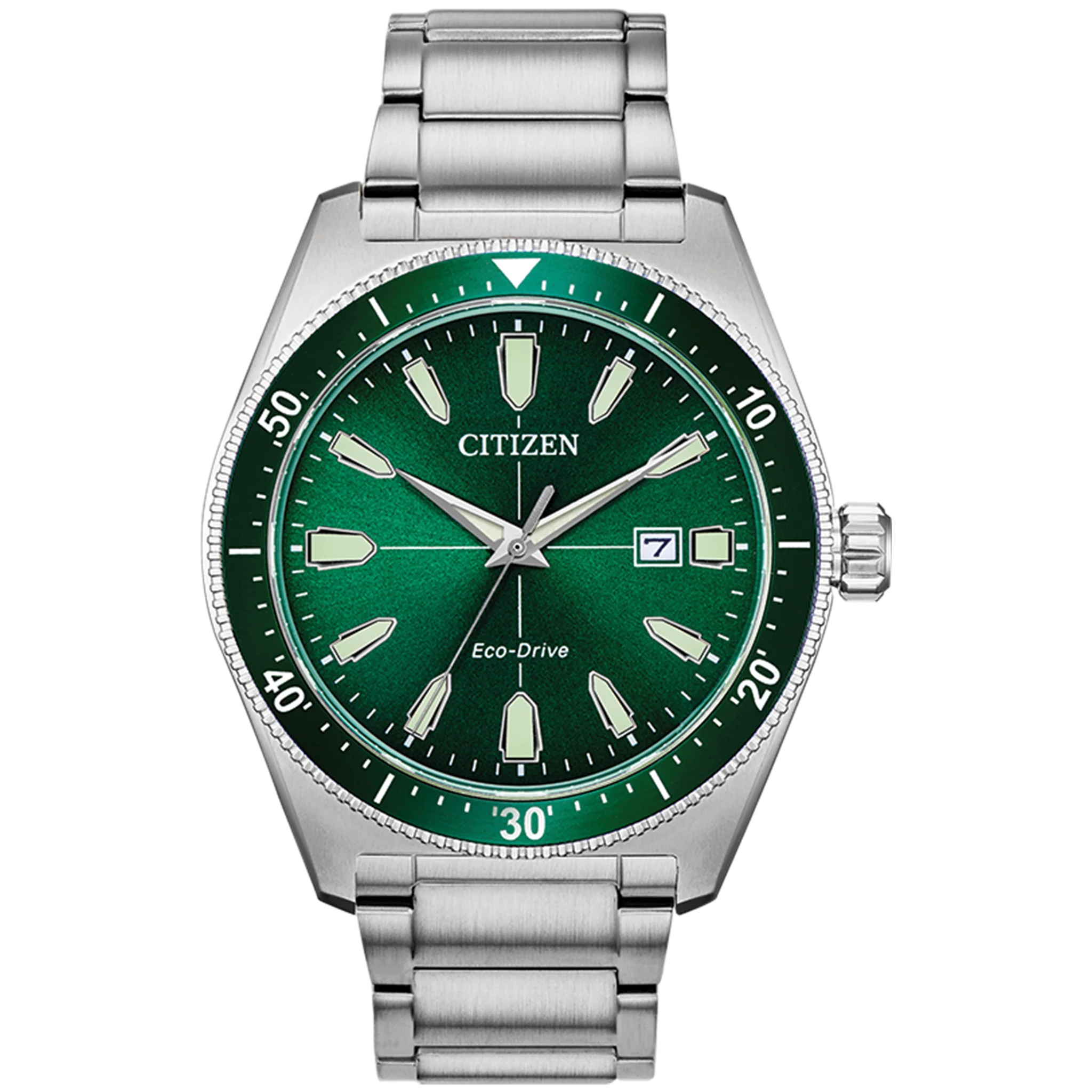 Citizen Eco-Drive - Brycen - Stainless Steel with Green Dial