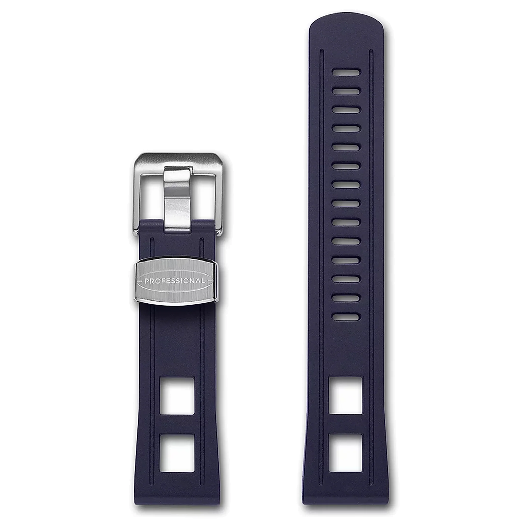 Crafter Blue - 22mm Straight End Rubber Strap - Image 3