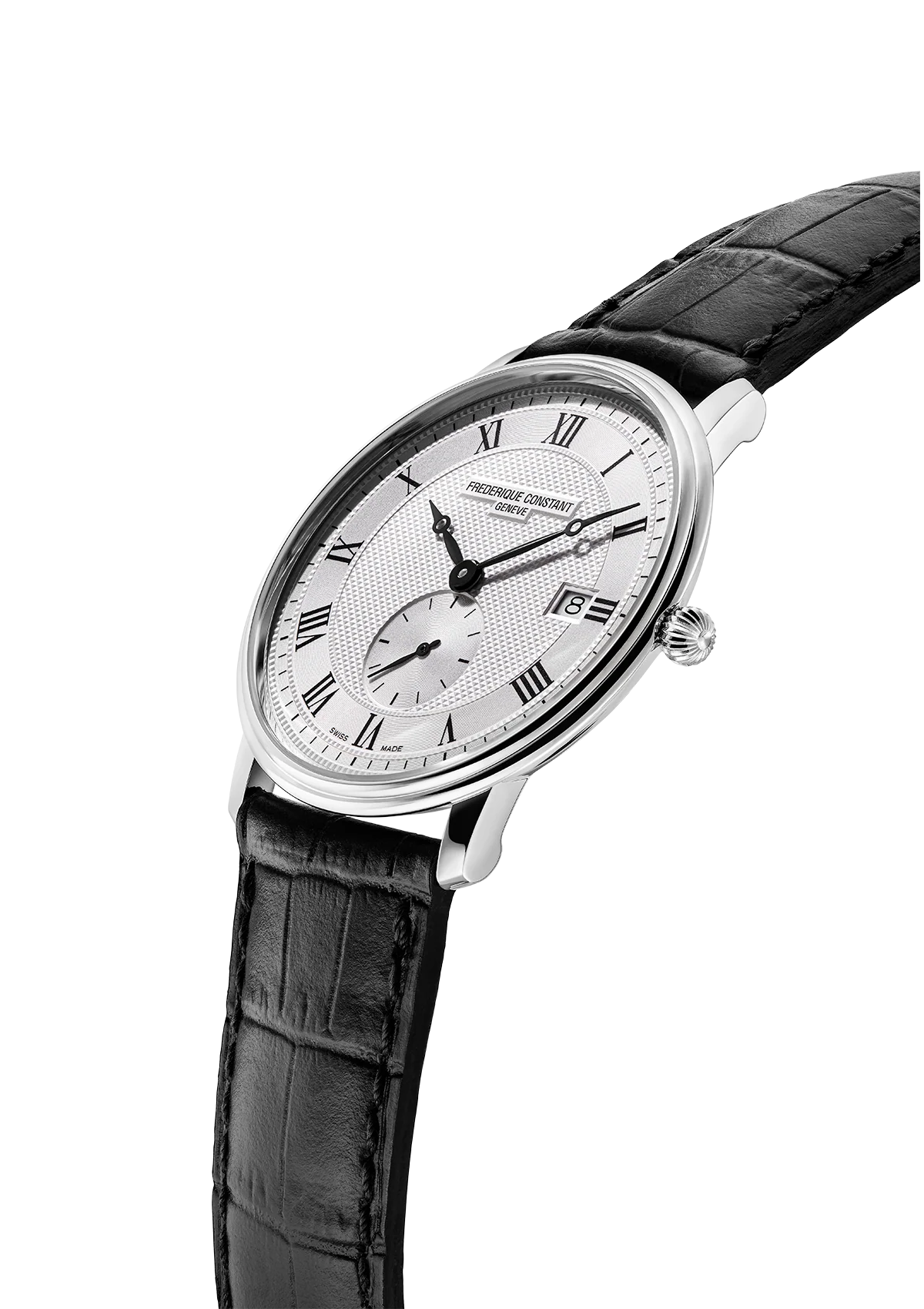 Frederique Constant - SLIMLINE GENTS QUARTZ on Black Leather - Image 2