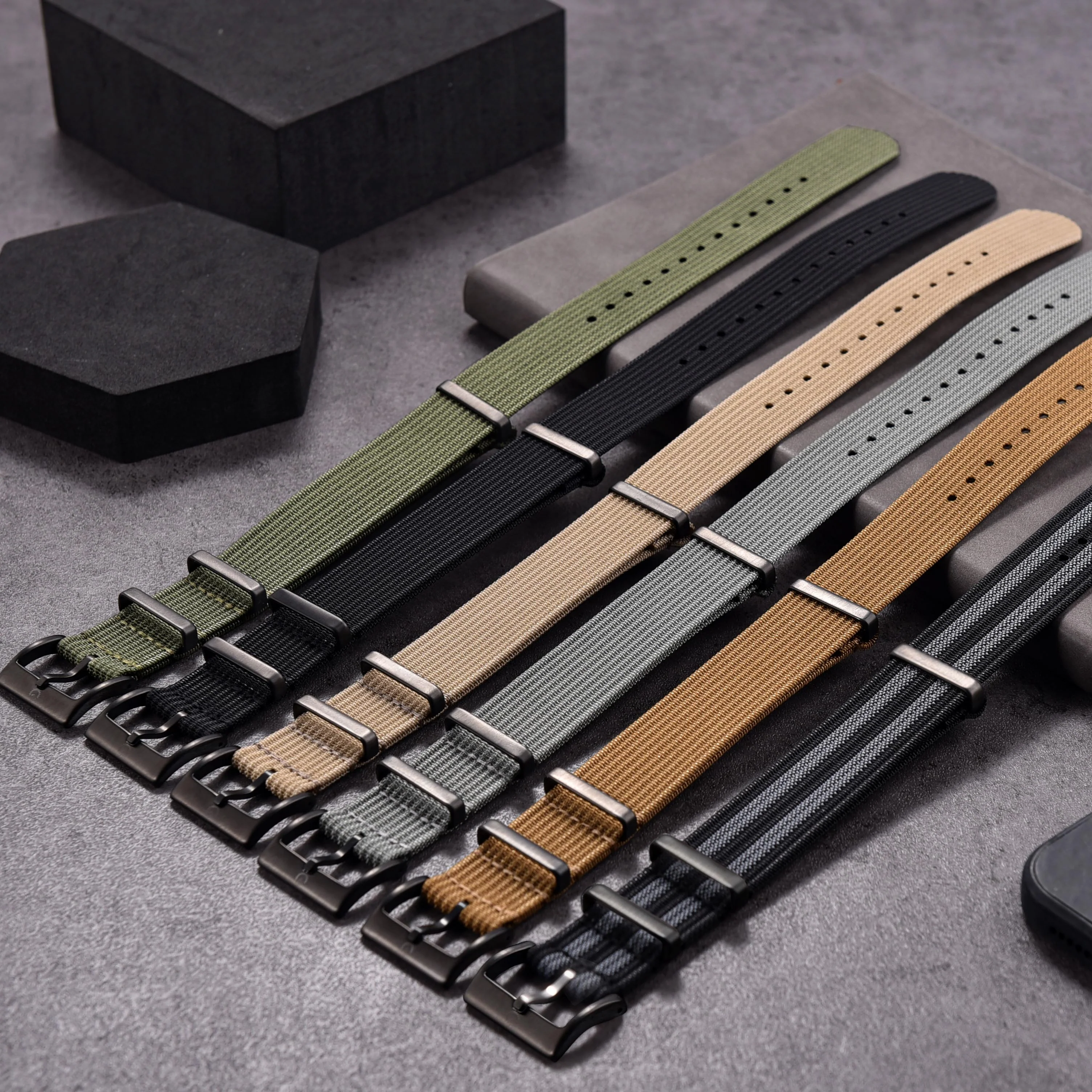 Halifax Watch Bands - (BH) Webbed Nylon NATO Strap