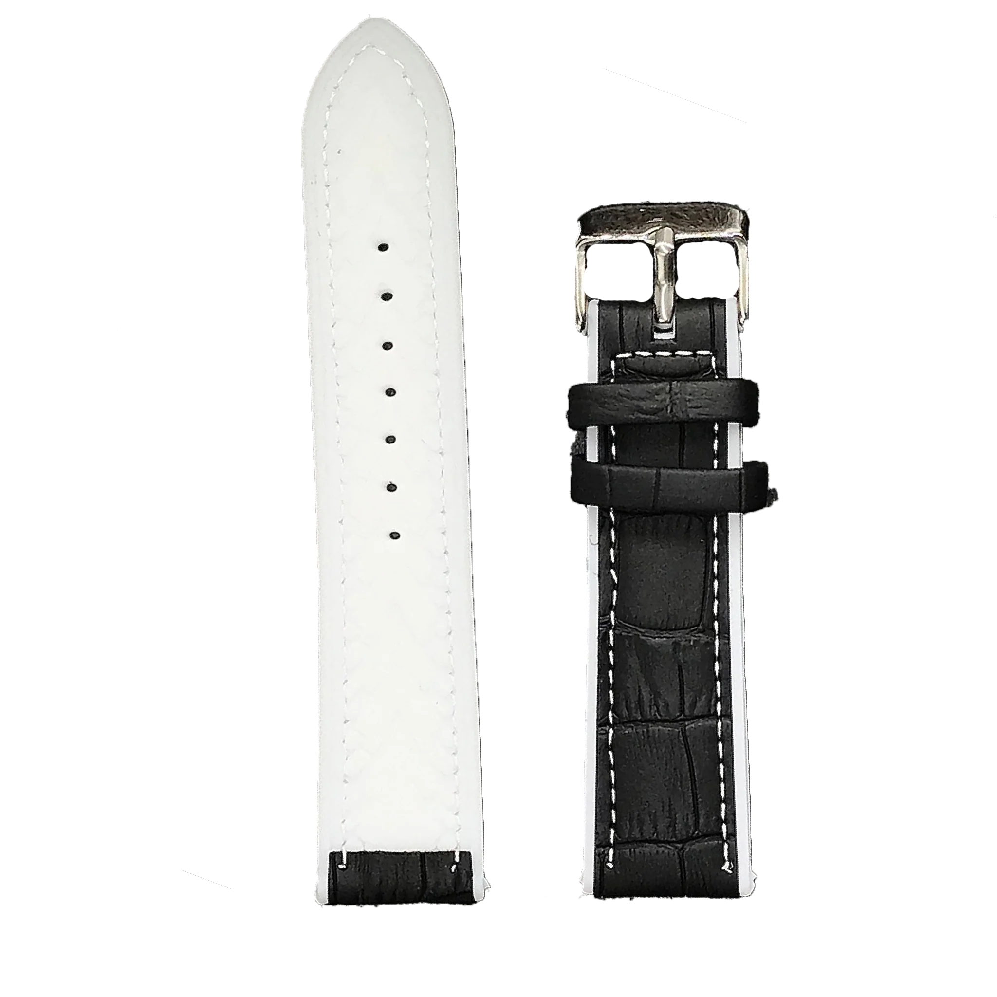 Halifax Watch Bands - Crocodile Embossed Silicone/Leather Hybrid - Image 6