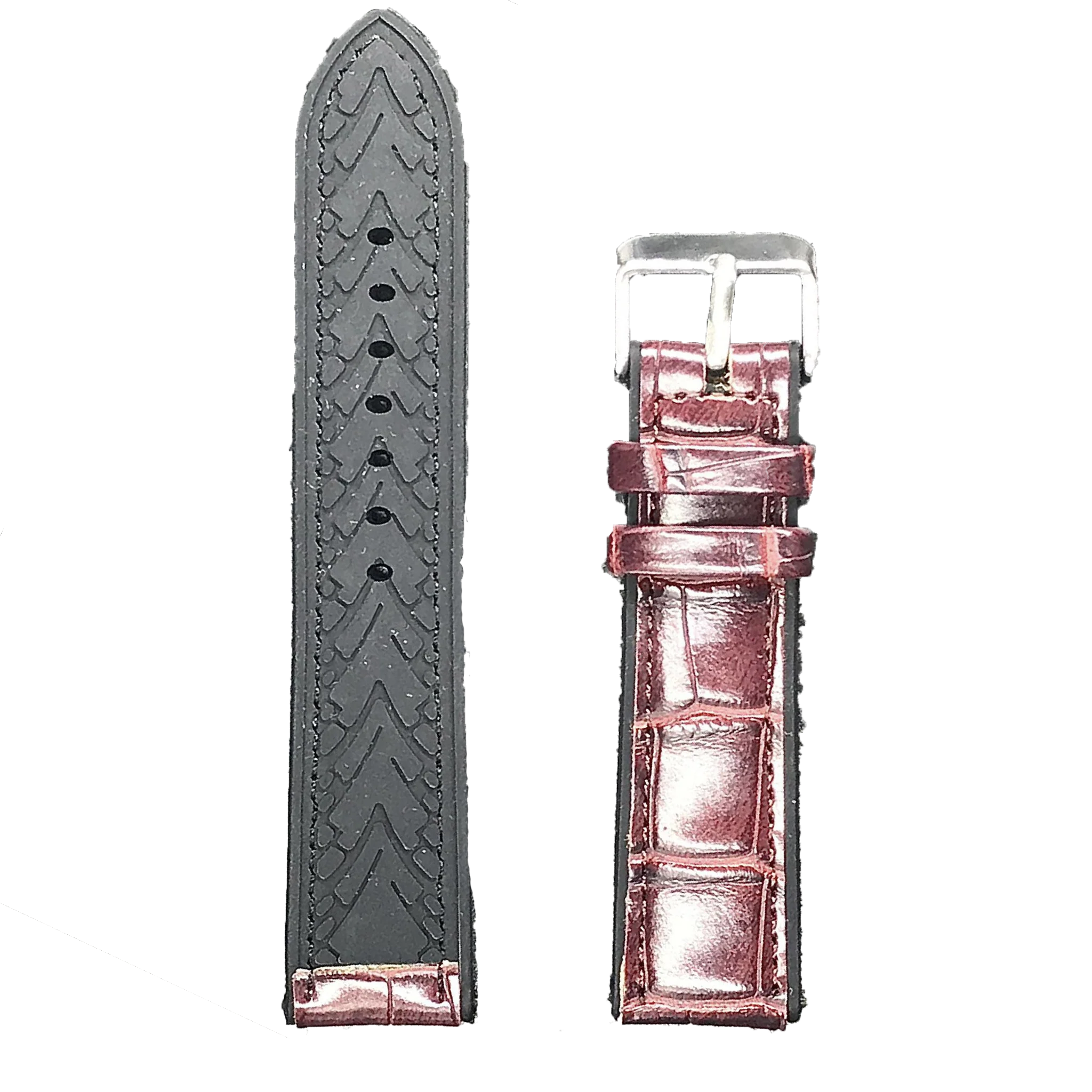 Halifax Watch Bands - Crocodile Embossed Silicone/Leather Hybrid - Image 8