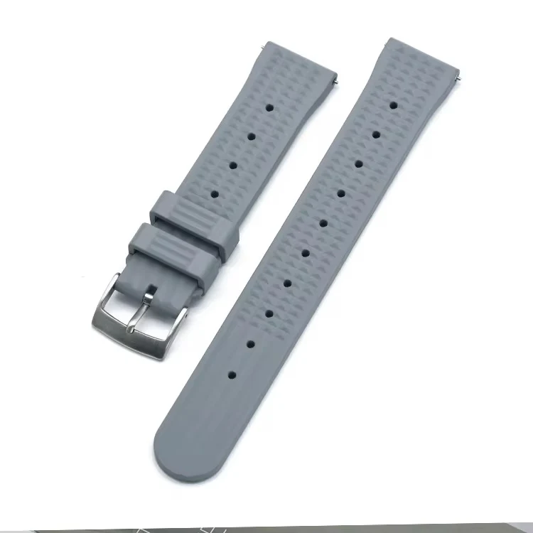 Halifax Watch Bands - Seiko Style Waffle FKM Rubber Strap - Image 12