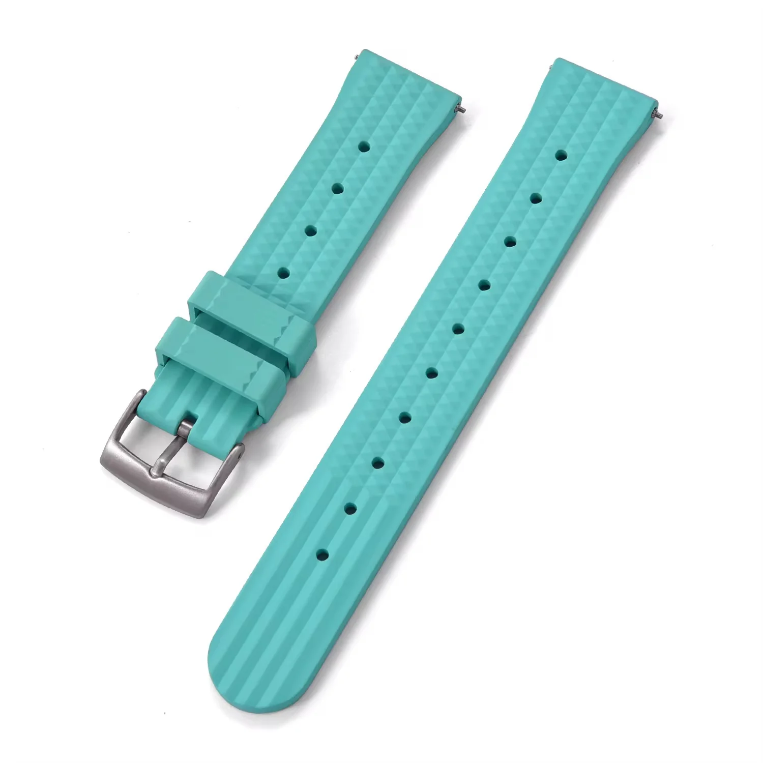 Halifax Watch Bands - Seiko Style Waffle FKM Rubber Strap - Image 14