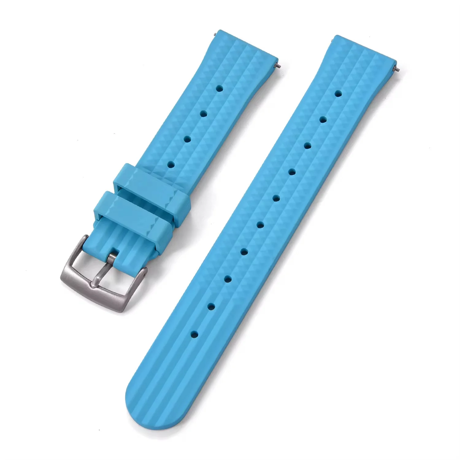 Halifax Watch Bands - Seiko Style Waffle FKM Rubber Strap - Image 15