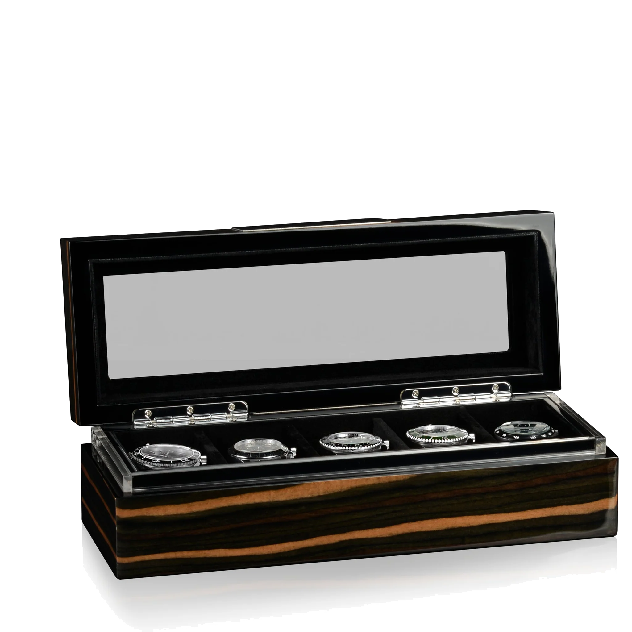 HEISSE & SÖHNE - 5 Watch Box - Macassar & Black