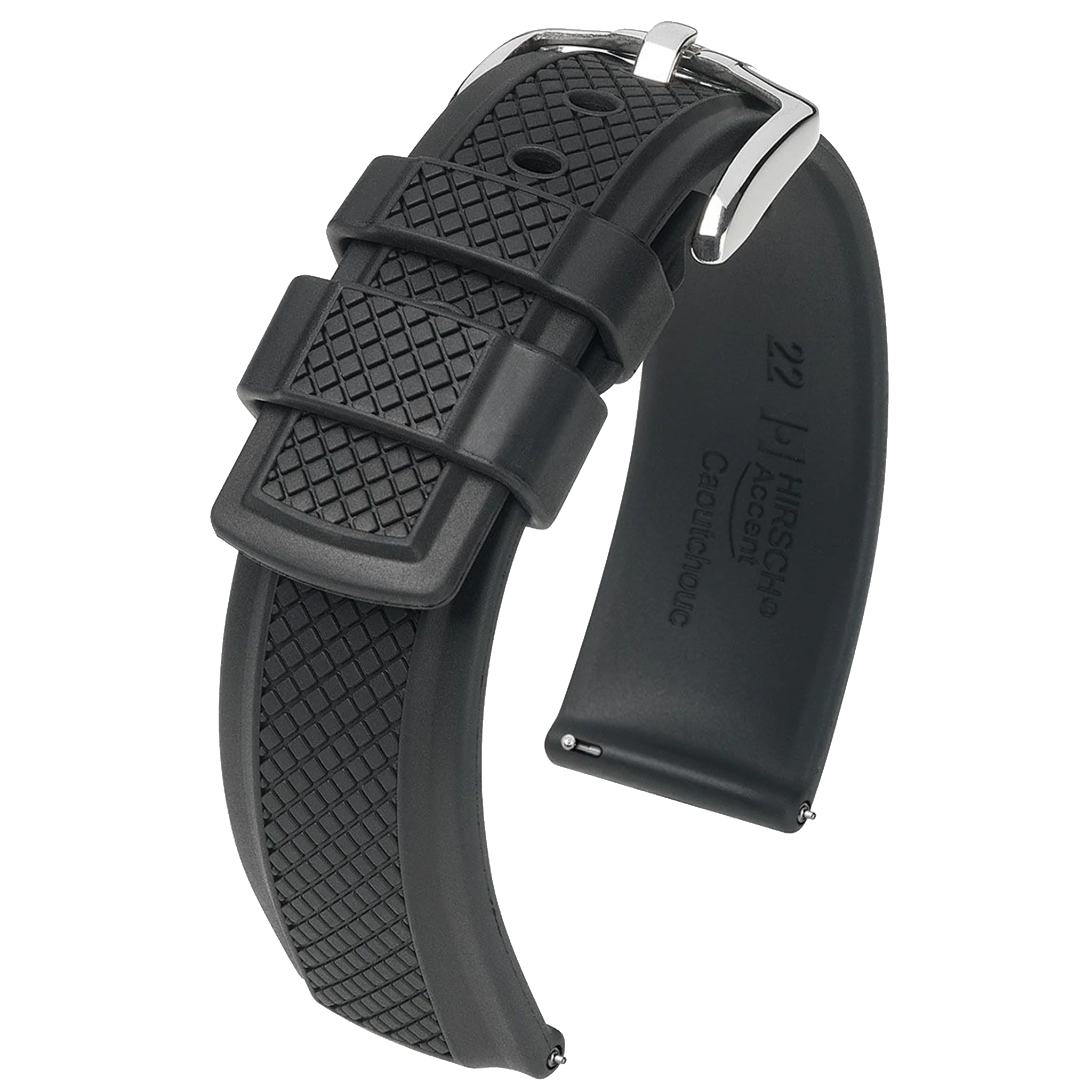 Hirsch Accent - Premium Caoutchouc Watch Strap