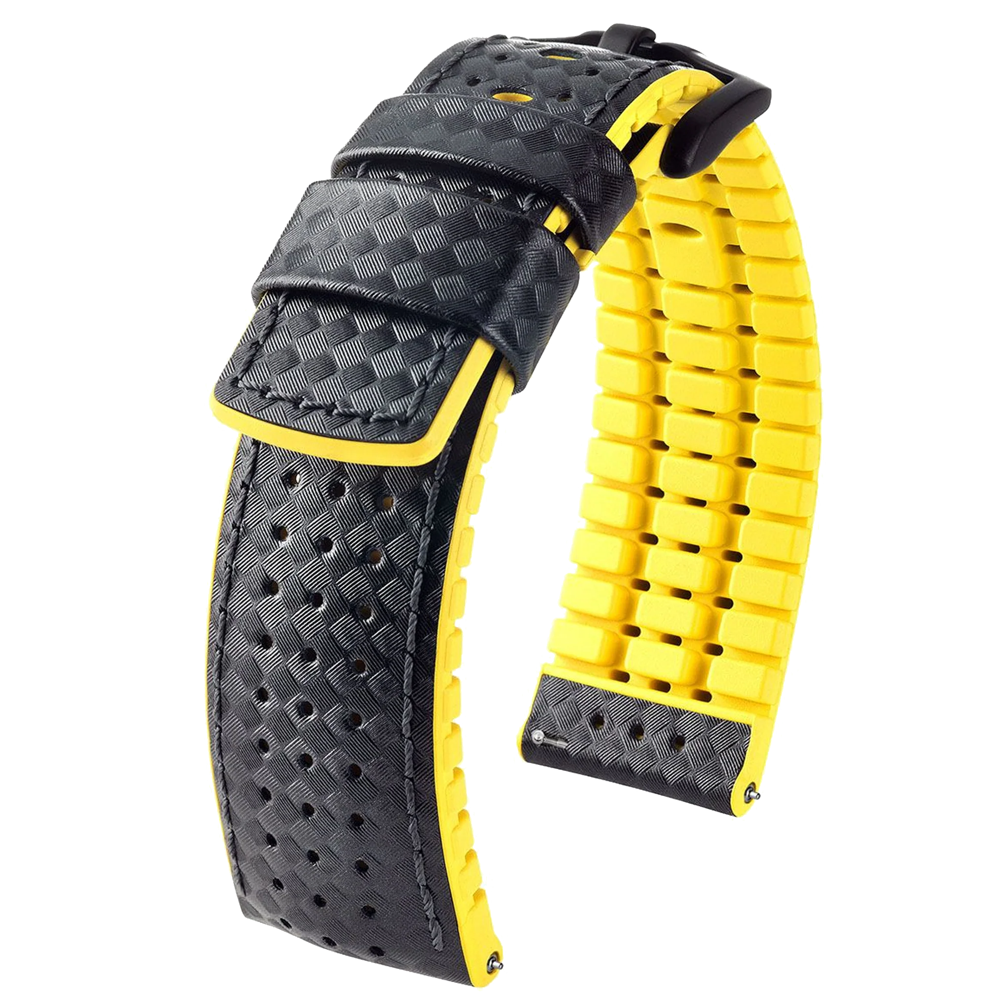 Hirsch AYRTON Carbon Embossed Performance Watch Strap - Image 4