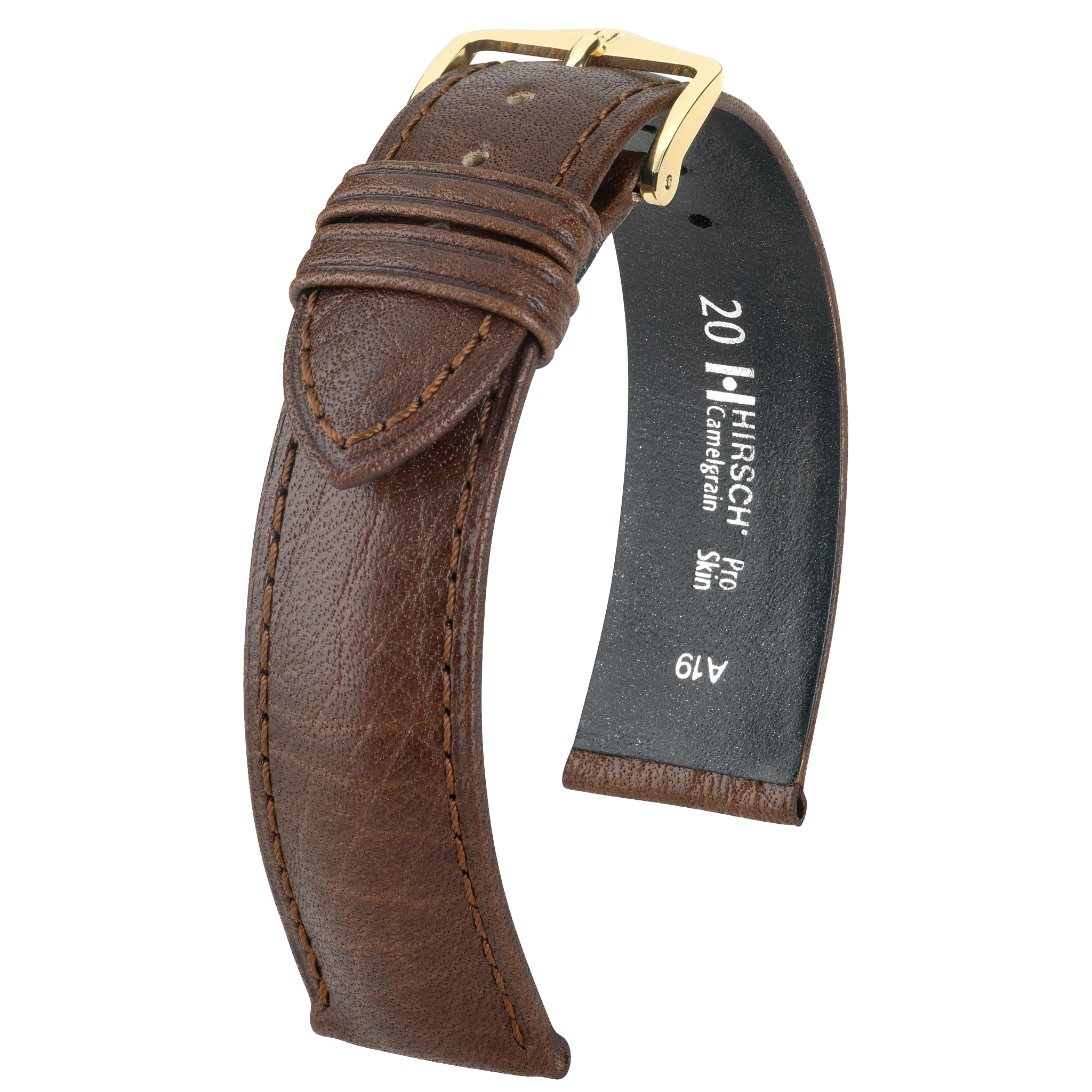 Hirsch CAMELGRAIN No Allergy Leather Watch Strap - Image 4