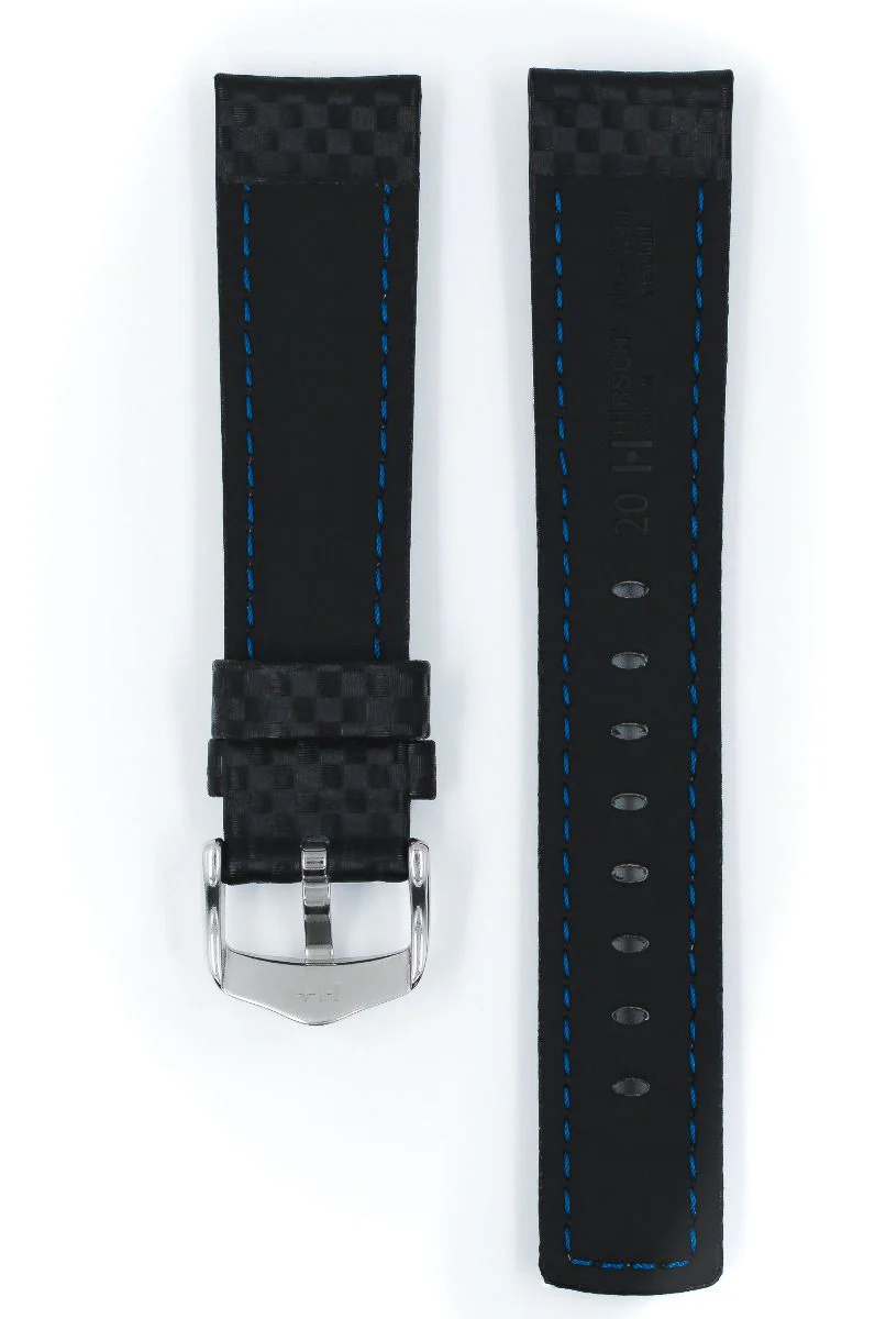 Hirsch CARBON Embossed Waterproof Leather Watch Strap - Image 3