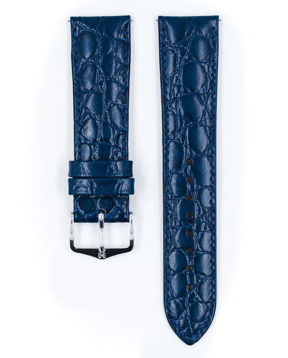 Hirsch CROCOGRAIN Crocodile Embossed Leather Watch Strap - Image 3