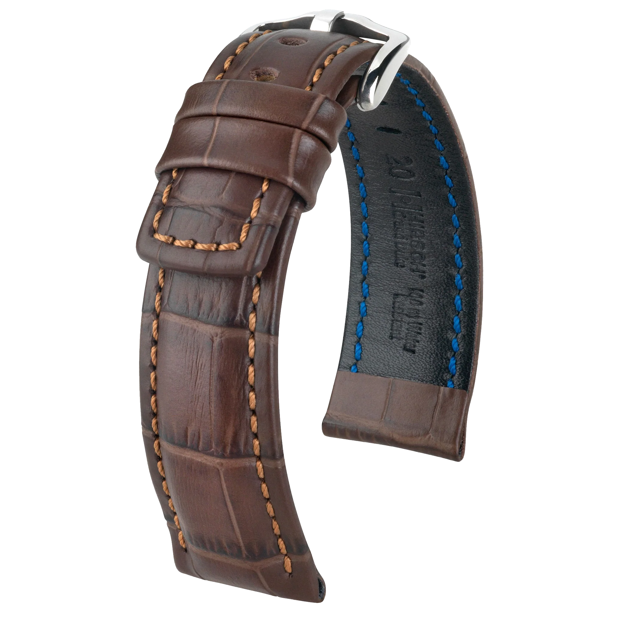 Hirsch GRAND DUKE Alligator Embossed Sport Watch Strap - Image 3