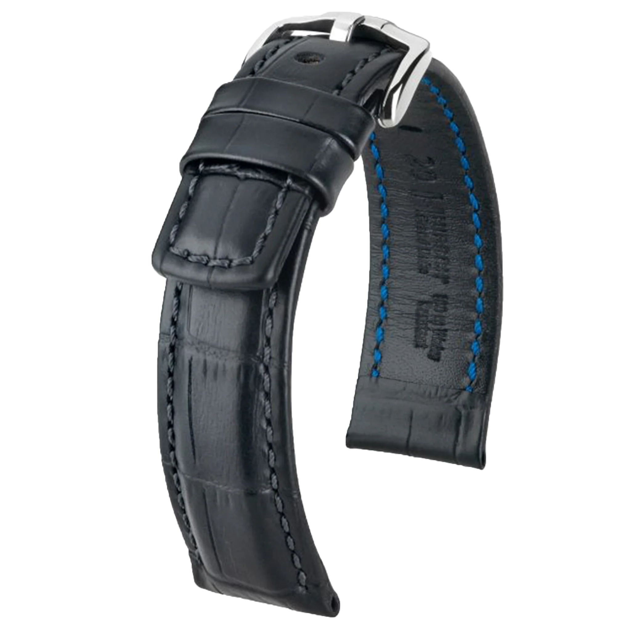 Hirsch GRAND DUKE Alligator Embossed Sport Watch Strap - Image 5