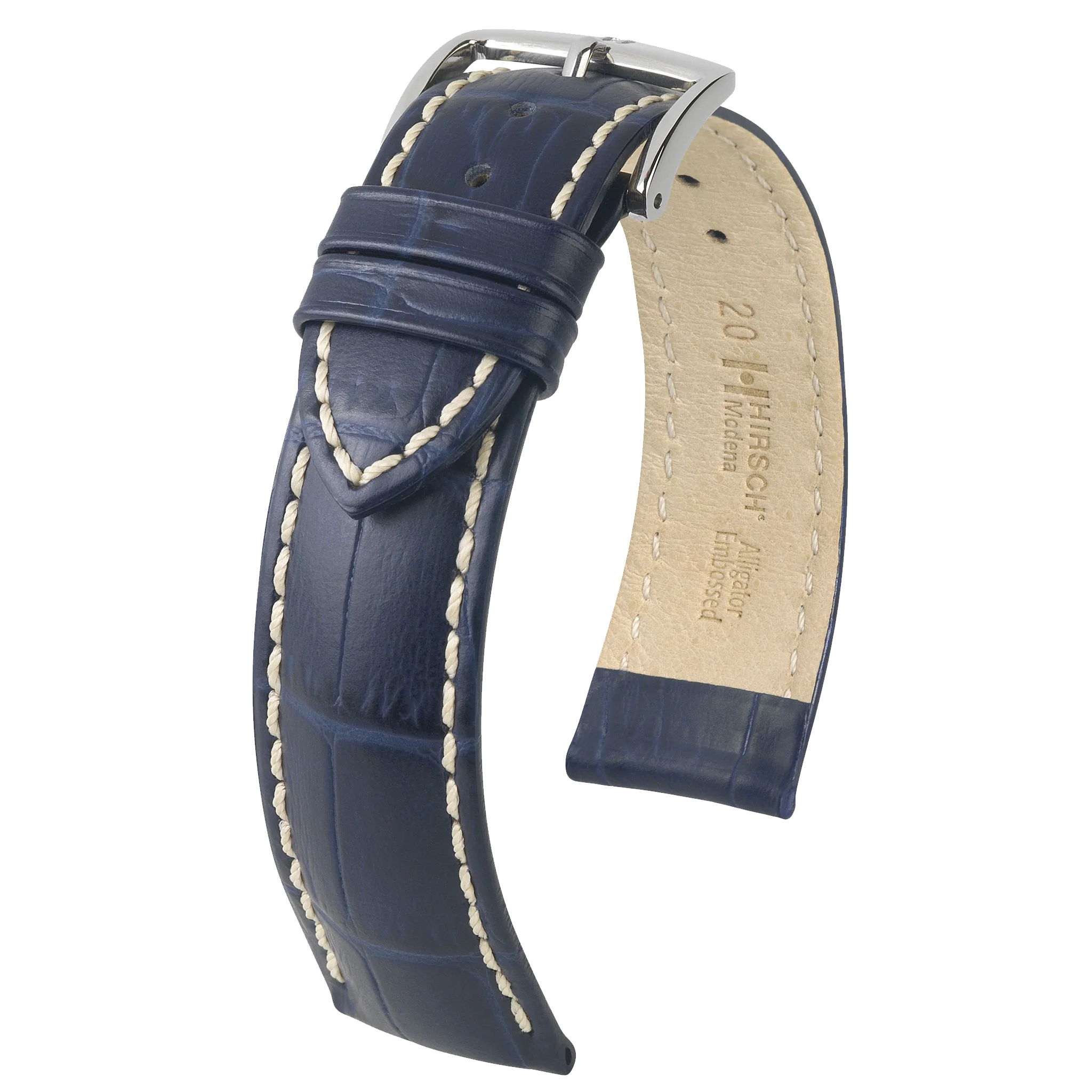Hirsch MODENA Alligator Embossed Leather Watch Strap - Image 4