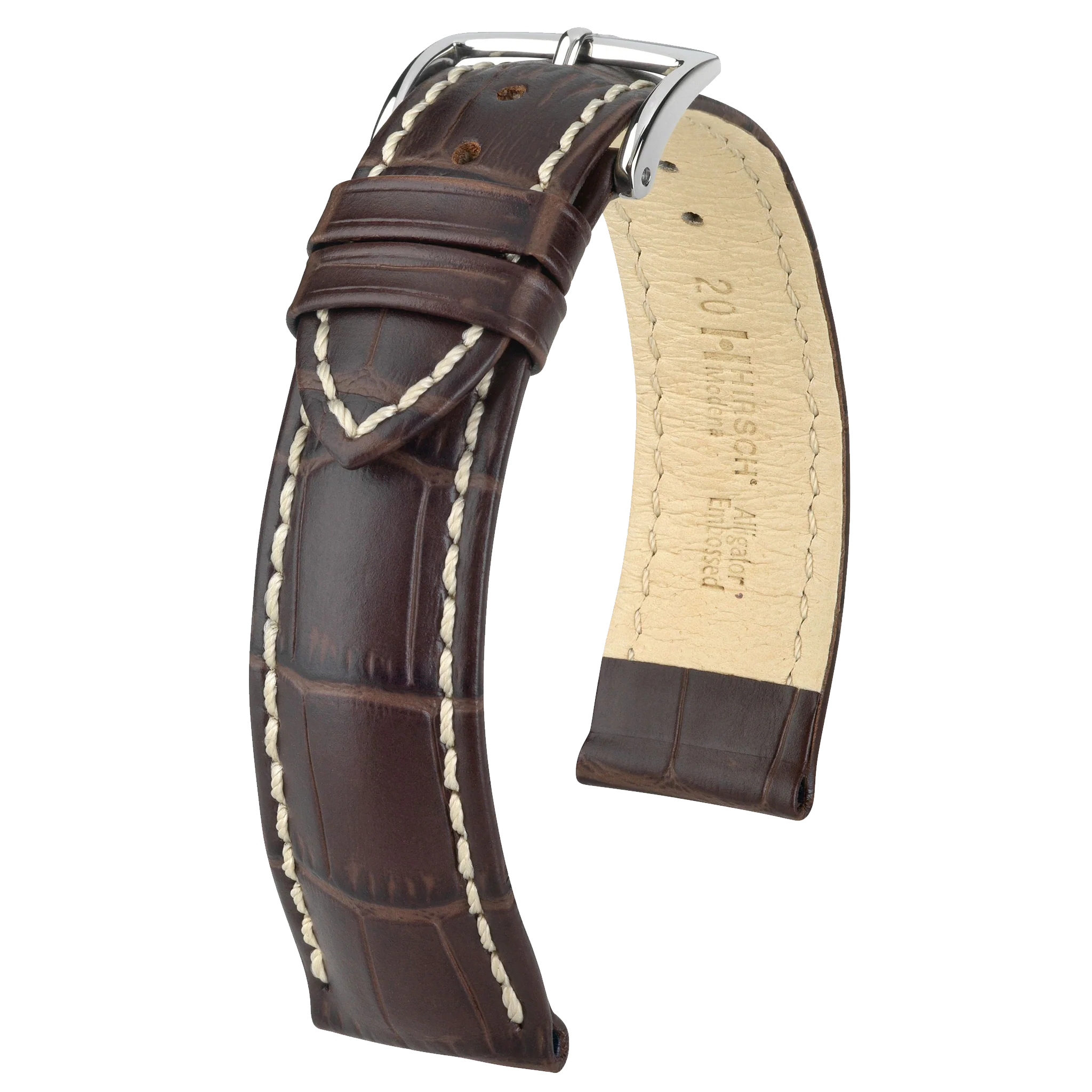 Hirsch MODENA Alligator Embossed Leather Watch Strap - Image 5