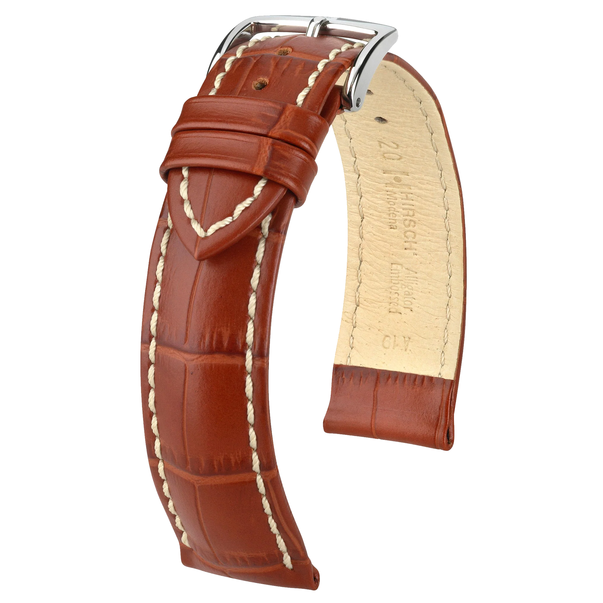 Hirsch MODENA Alligator Embossed Leather Watch Strap - Image 6