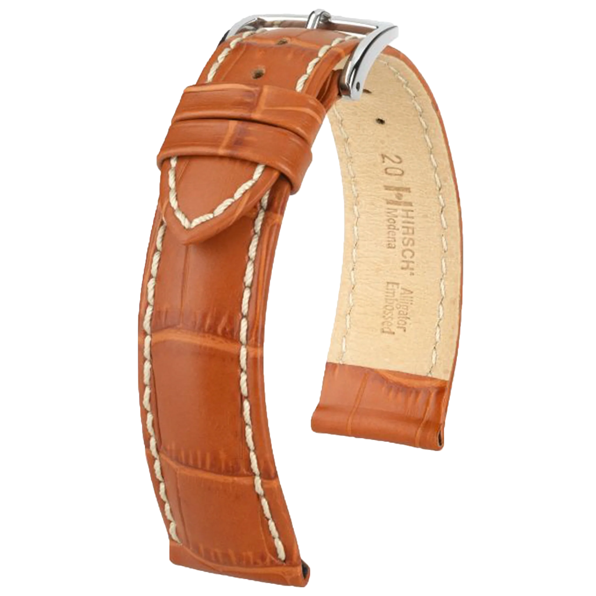 Hirsch MODENA Alligator Embossed Leather Watch Strap - Image 8