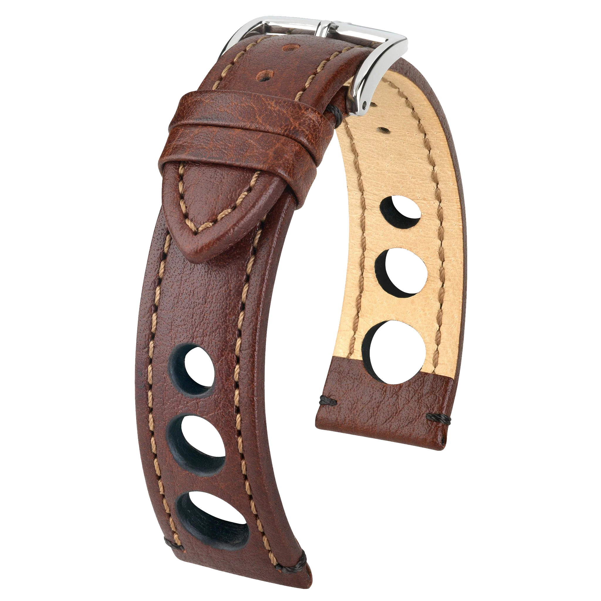 Hirsch RALLY Natural Leather Racing Watch Strap - Image 5