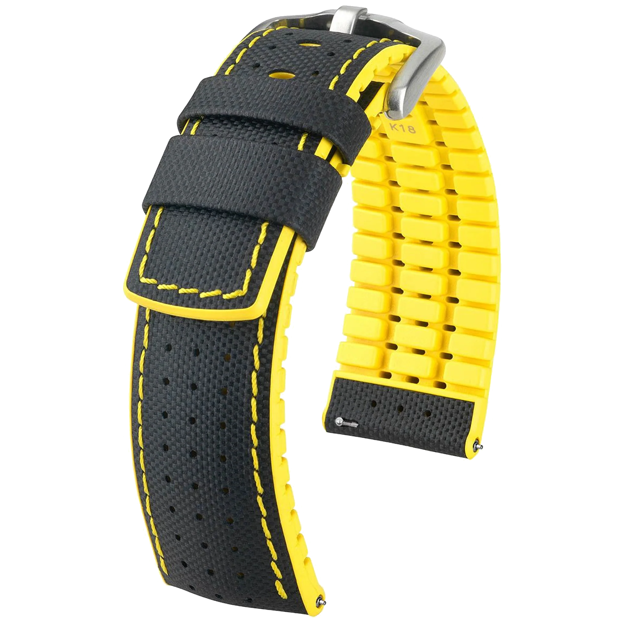 Hirsch ROBBY Sailcloth Effect Performance Watch Strap - Image 2