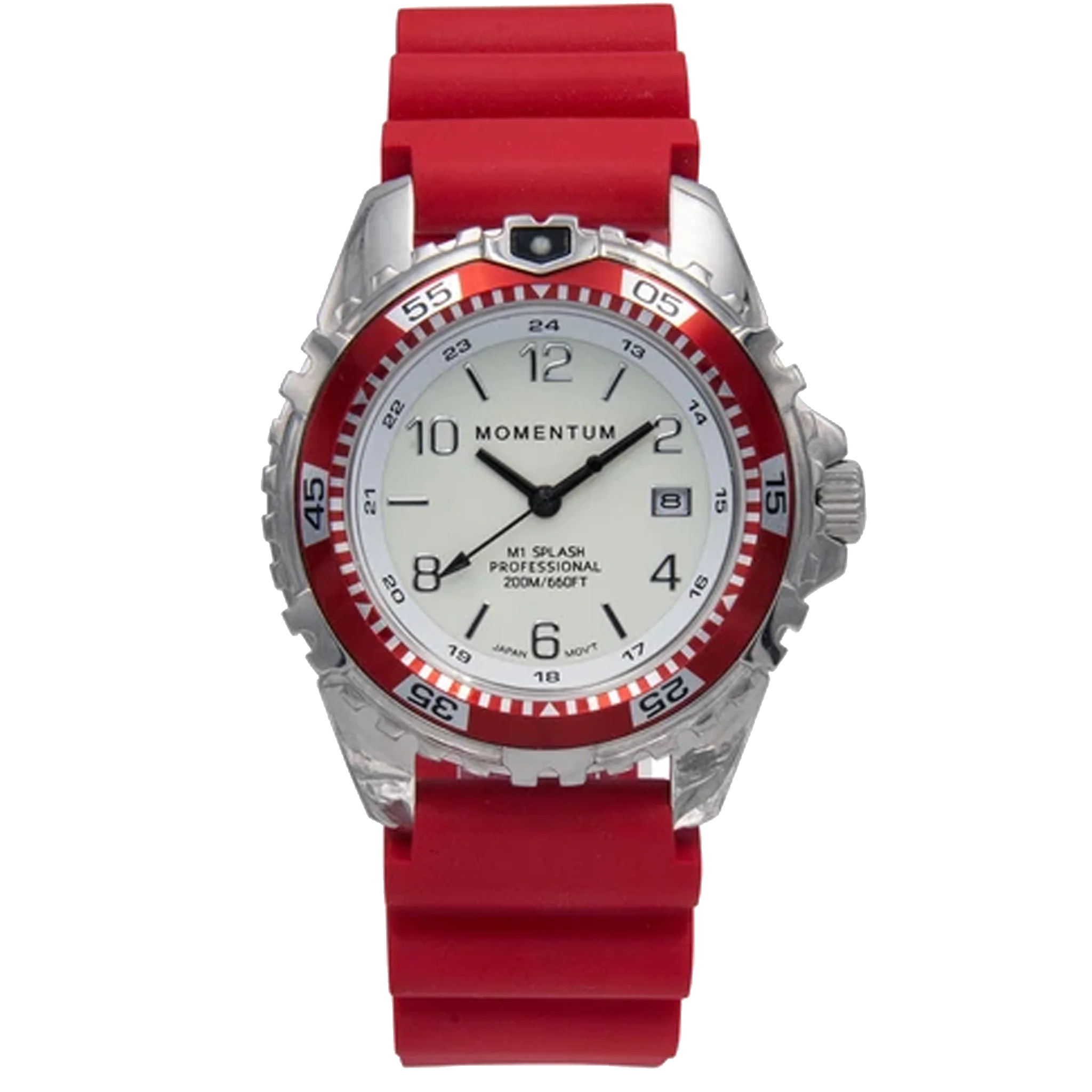 Momentum M1 Splash - White Dial with Red Rubber