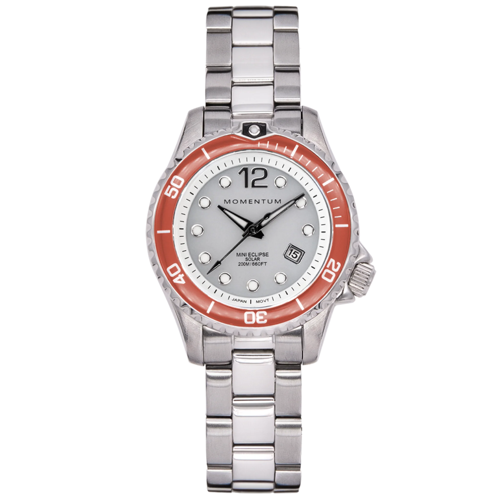Momentum Mini Eclipse Solar - Coral Bezel