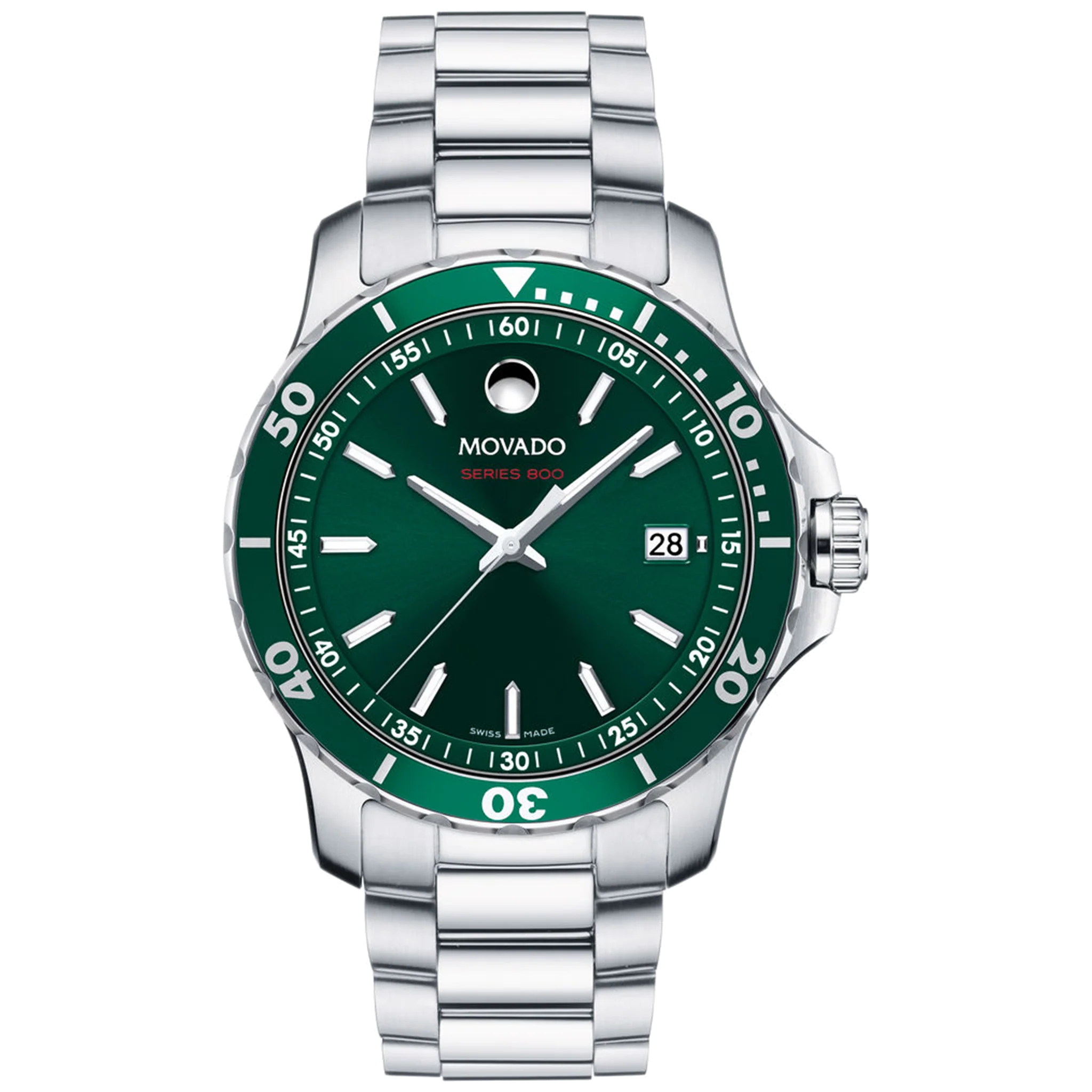 Movado Series 800 - Stainless Steel with Green Dial