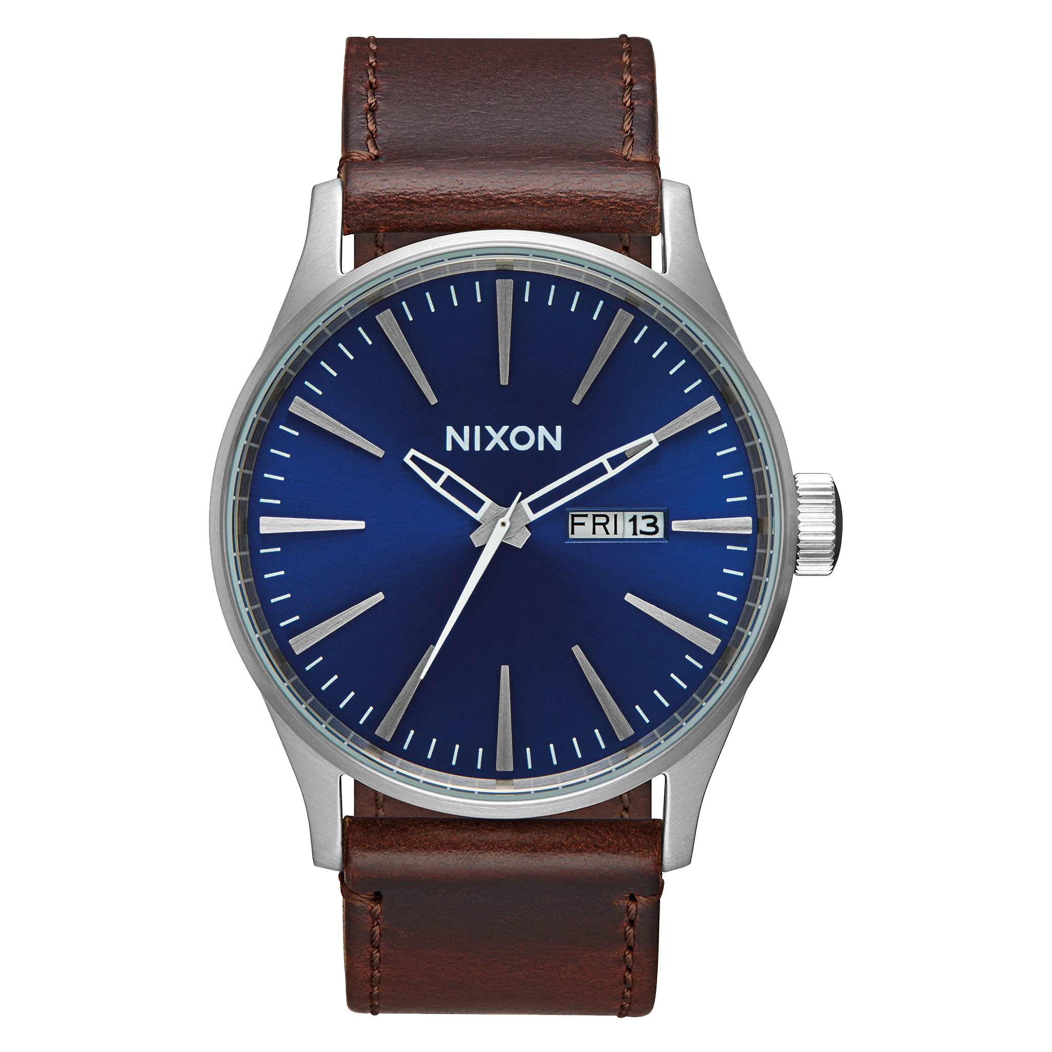 Nixon Sentry Leather 42mm - Blue/Brown