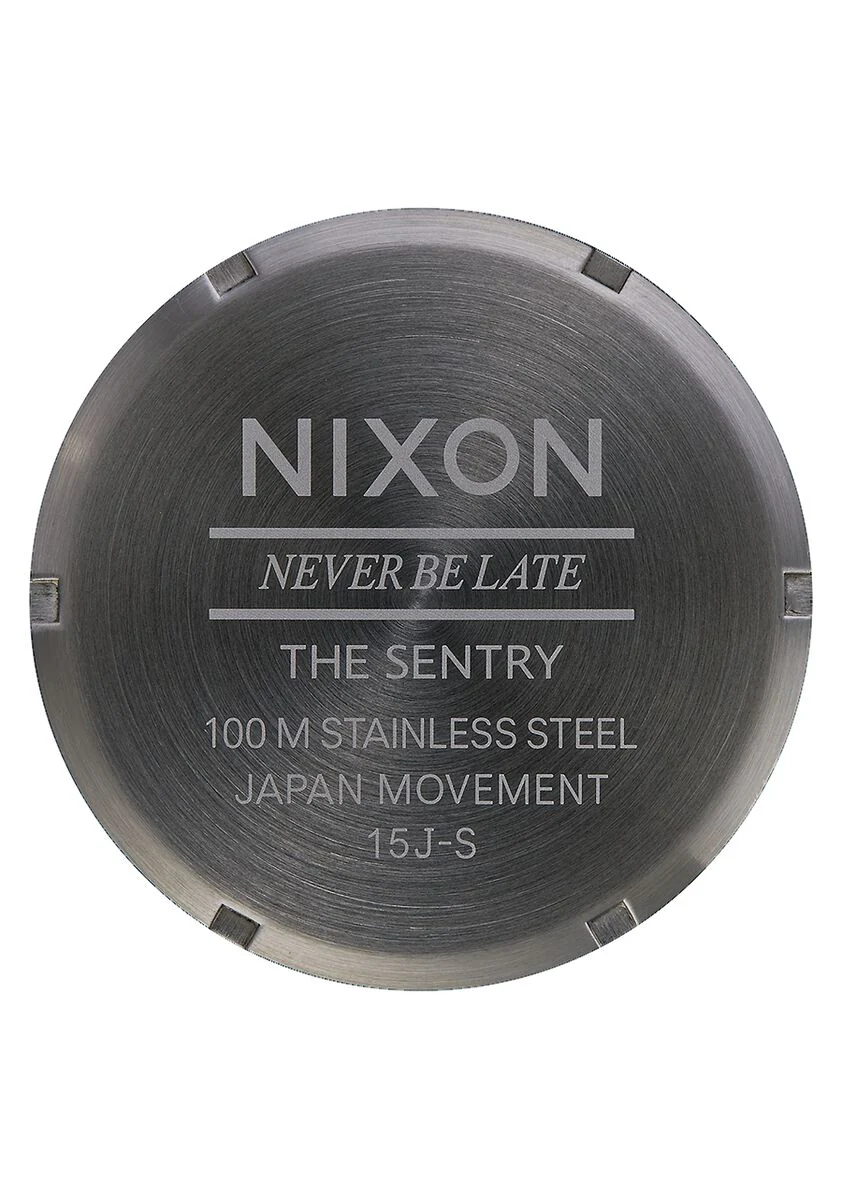 Nixon Sentry 42mm Leather - Gunmetal/Black - Image 4