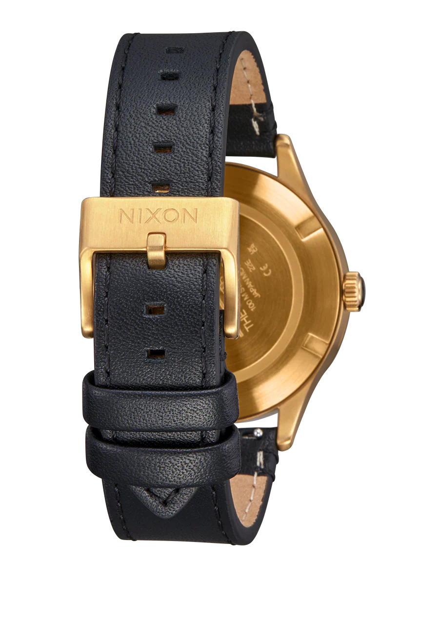 Nixon Sentry Solar Leather - All Gold/Black - Image 4