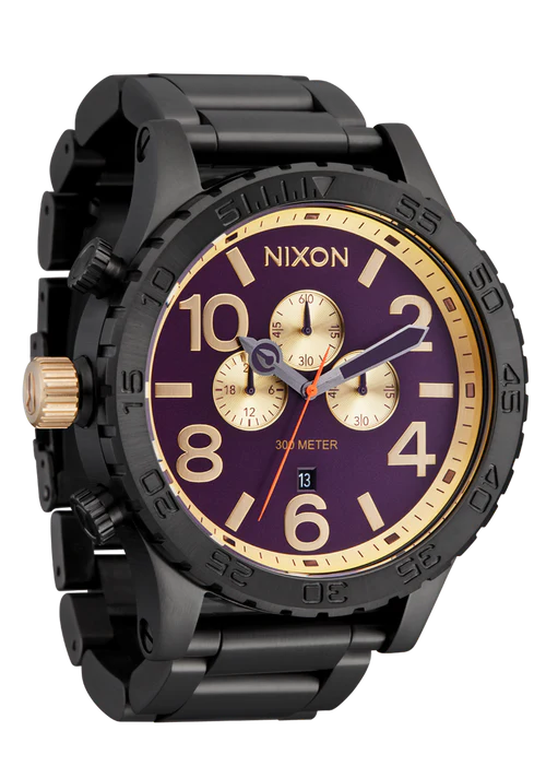 Nixon Watch 51-30 Chrono - Gunmetal/Blackberry/Gold - Image 2
