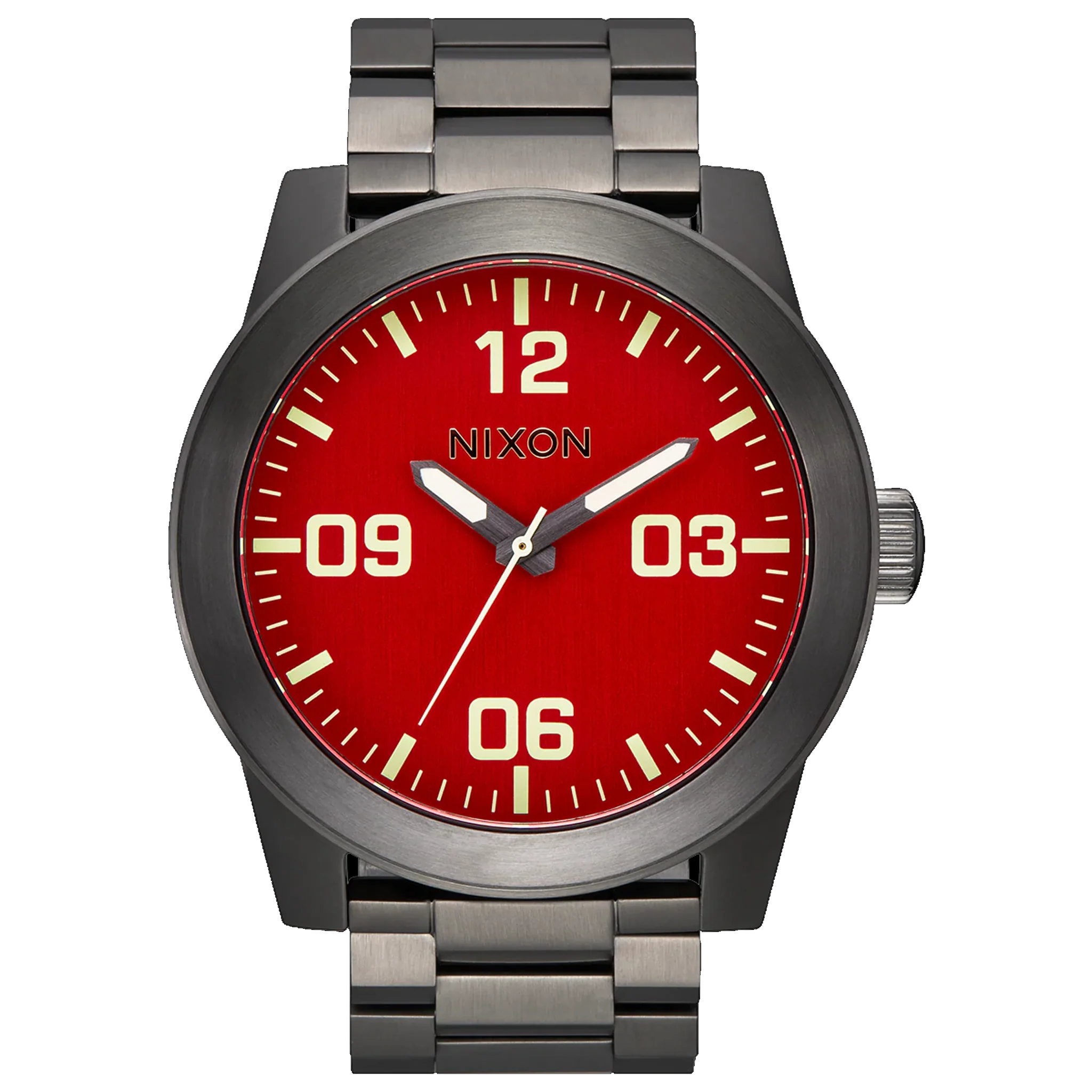 Nixon Corporal 48mm SS - Red/Gunmetal