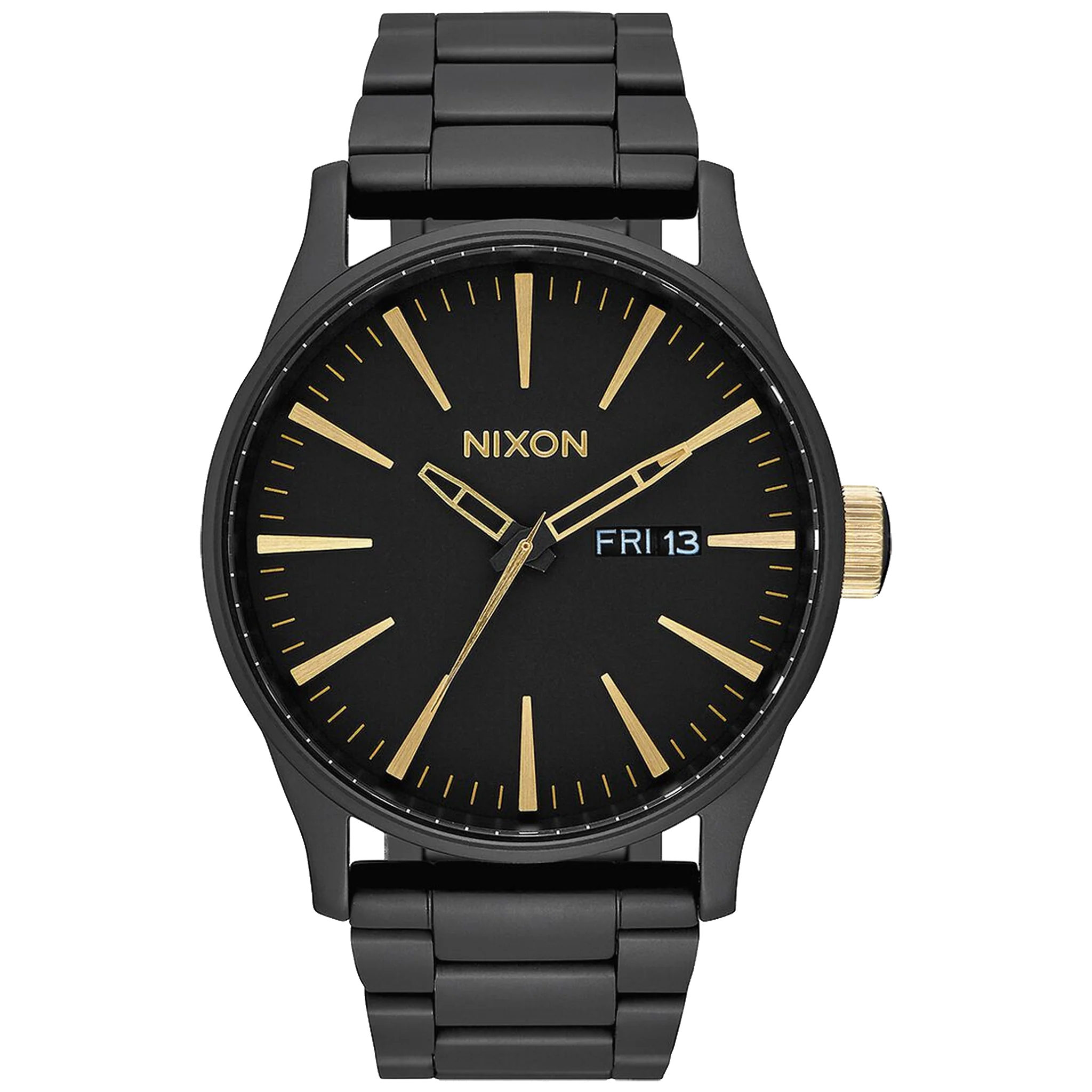 Nixon Sentry 42mm SS - Matte Black/Gold