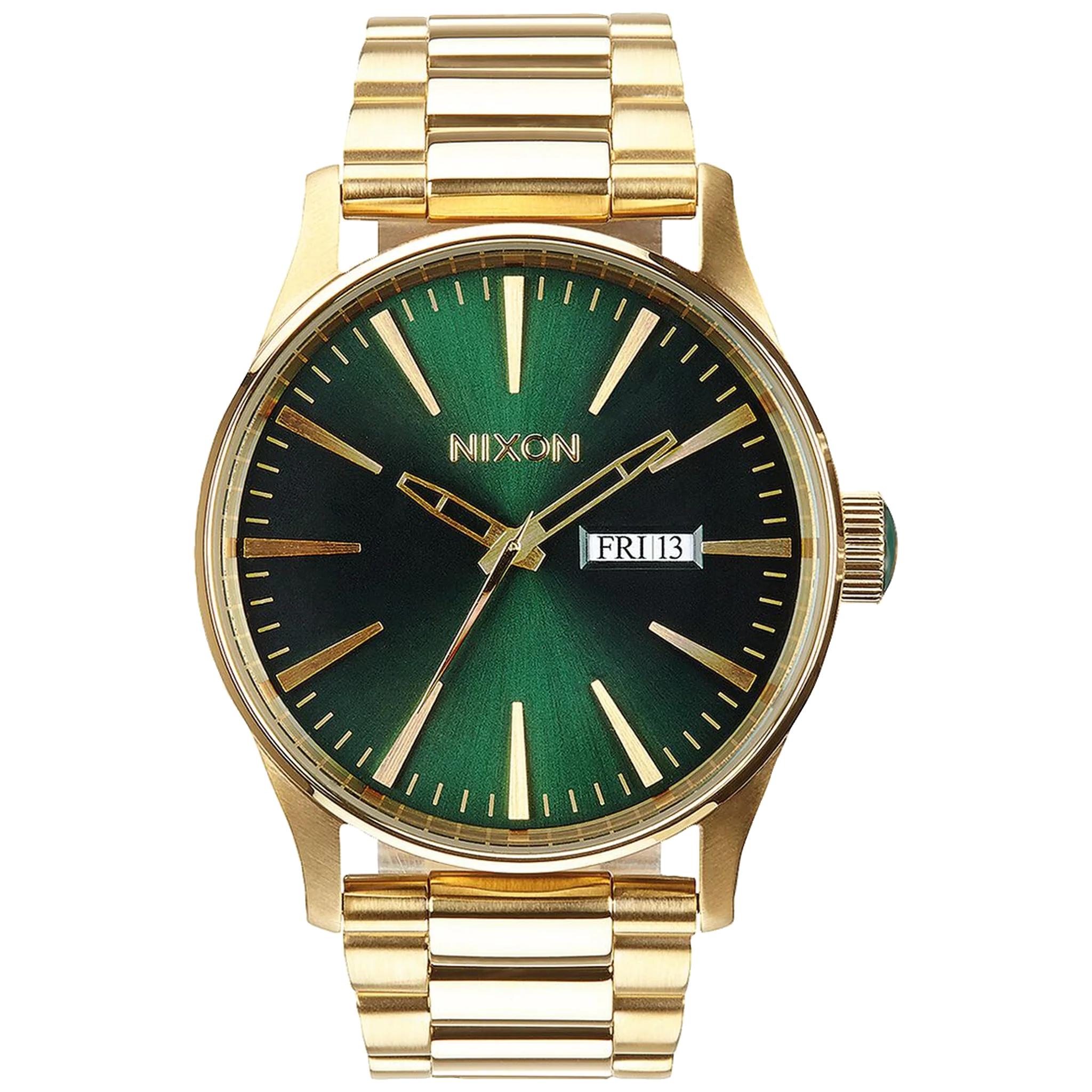 Nixon Sentry 42mm SS - Gold/Green Sunray