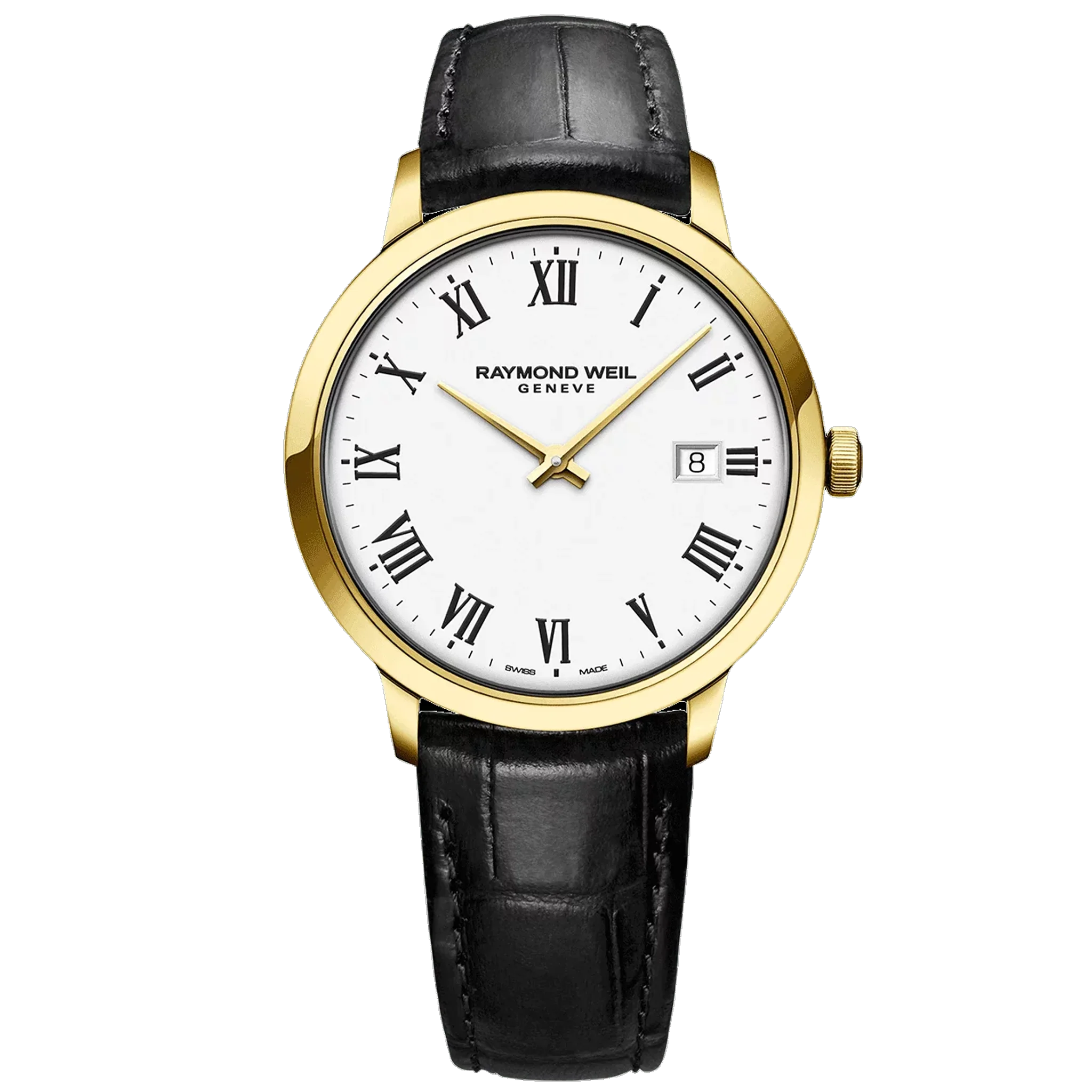Raymond Weil Watch - 39mm TOCCATA Gold Tone on Black Leather
