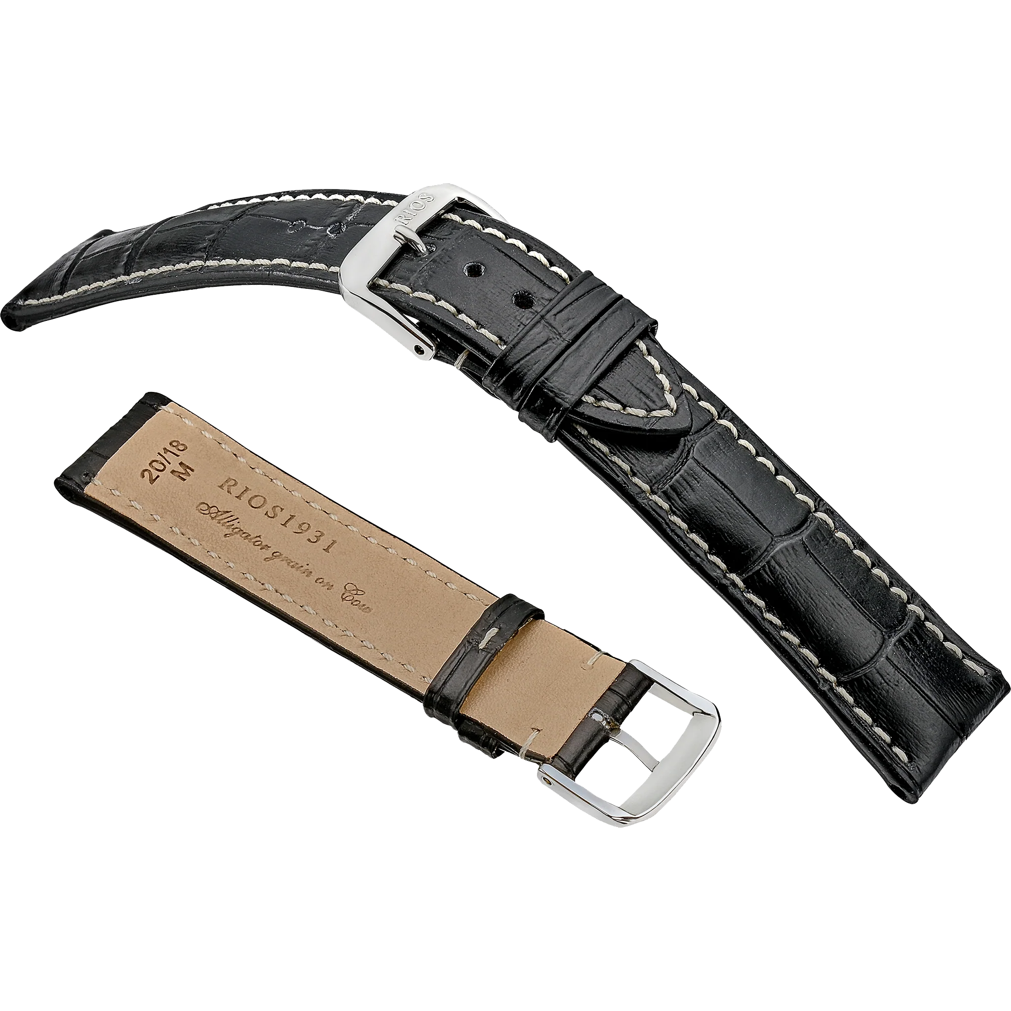 Rios 1931 Watchstrap - New Orleans - Embossed Alligator Grain - Image 2