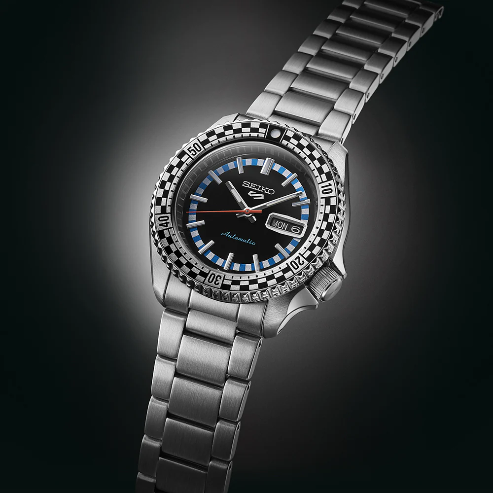 Seiko 5 Sport Retro 1969 - Black & White ‘Checker Flag’ - Image 3