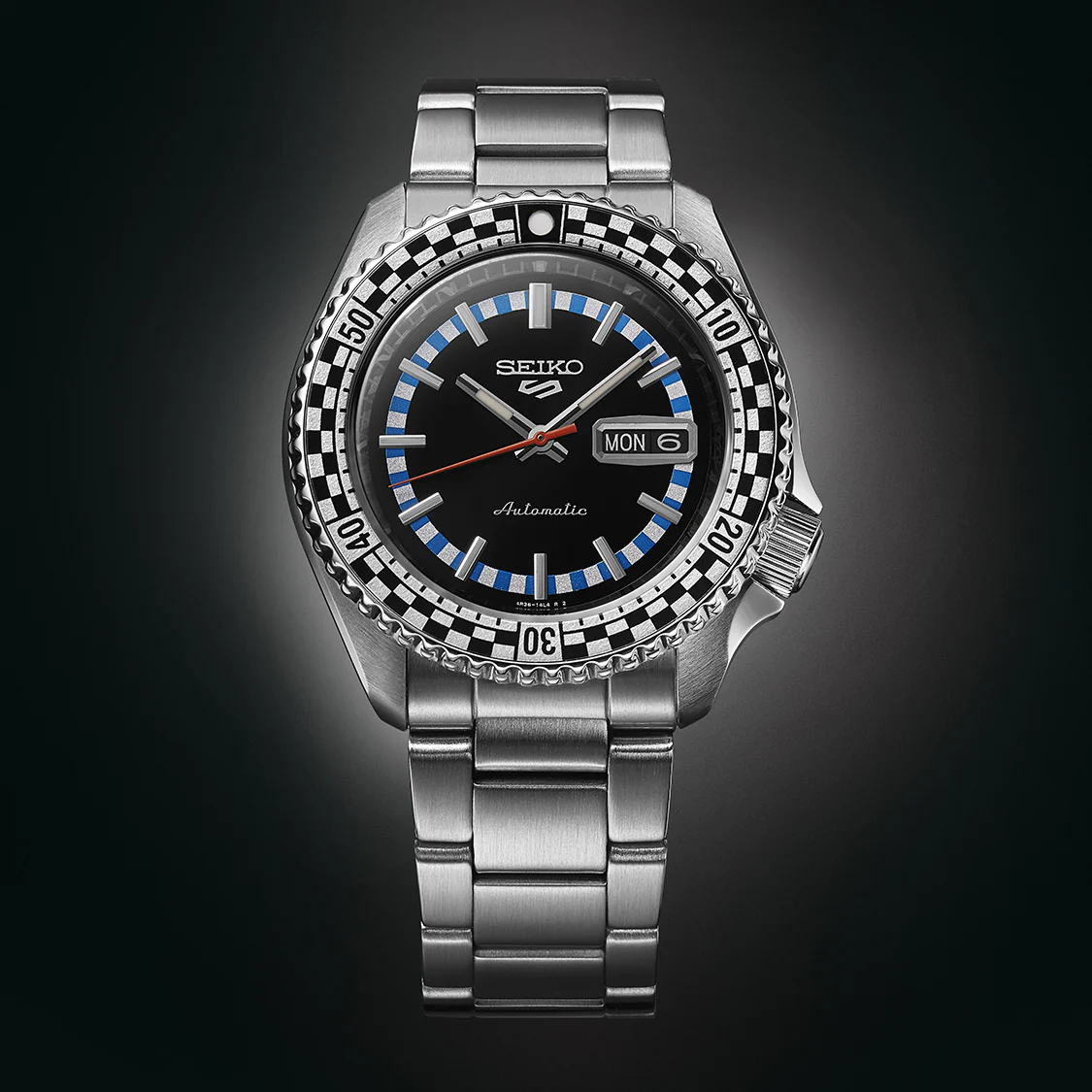 Seiko 5 Sport Retro 1969 - Black & White ‘Checker Flag’ - Image 4