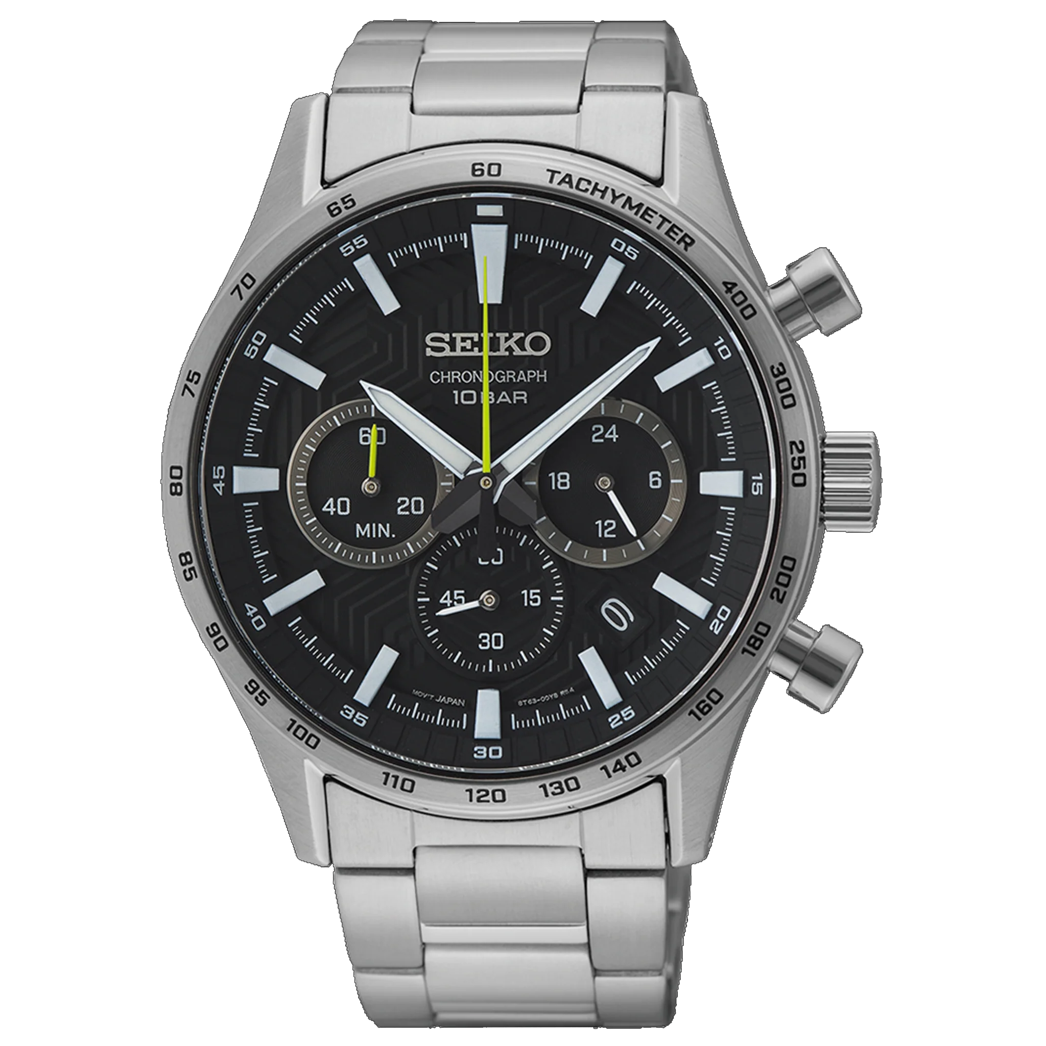 Seiko Chronograph Watch - Black Dial